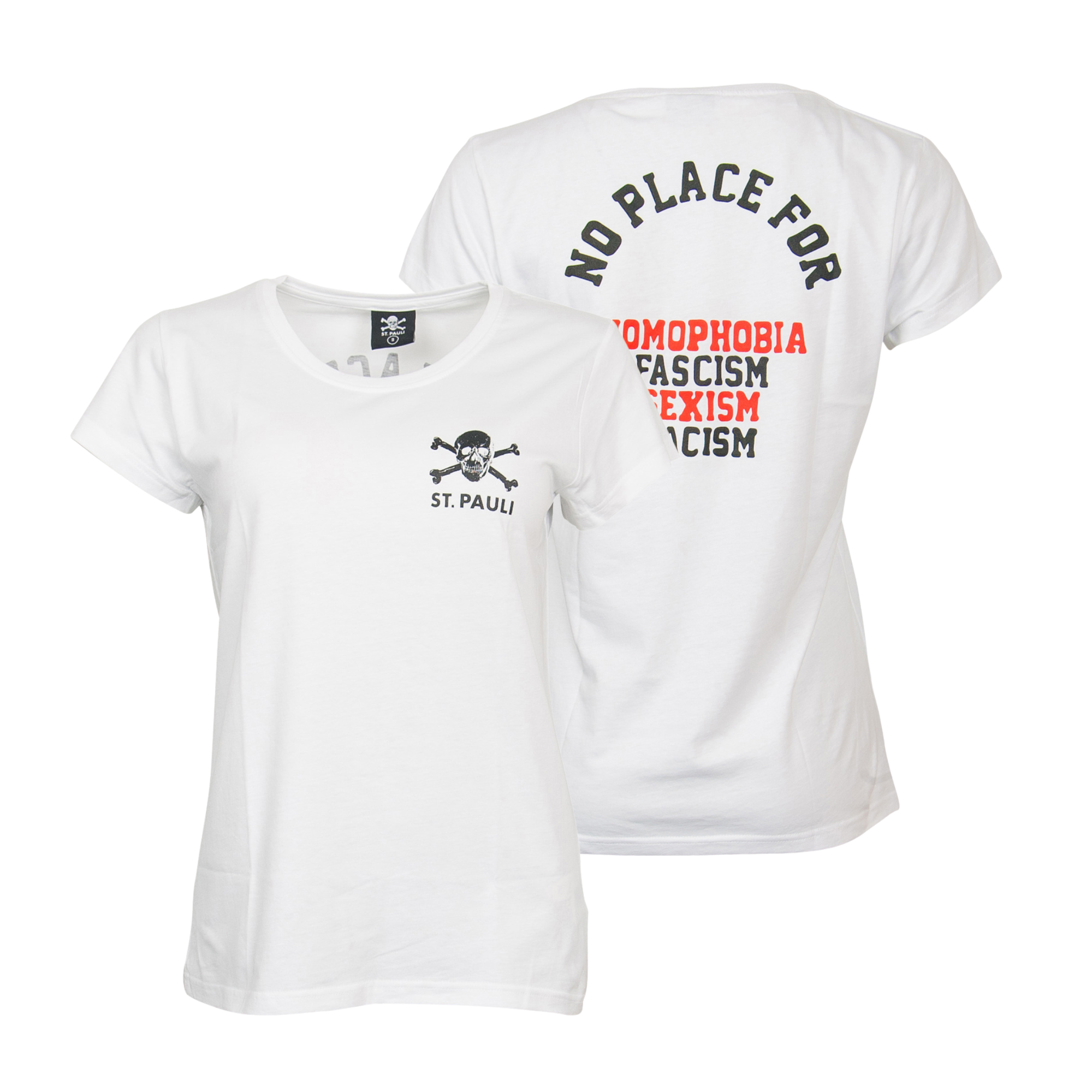 FC St. Pauli - Damen T-Shirt No Place For - weiß