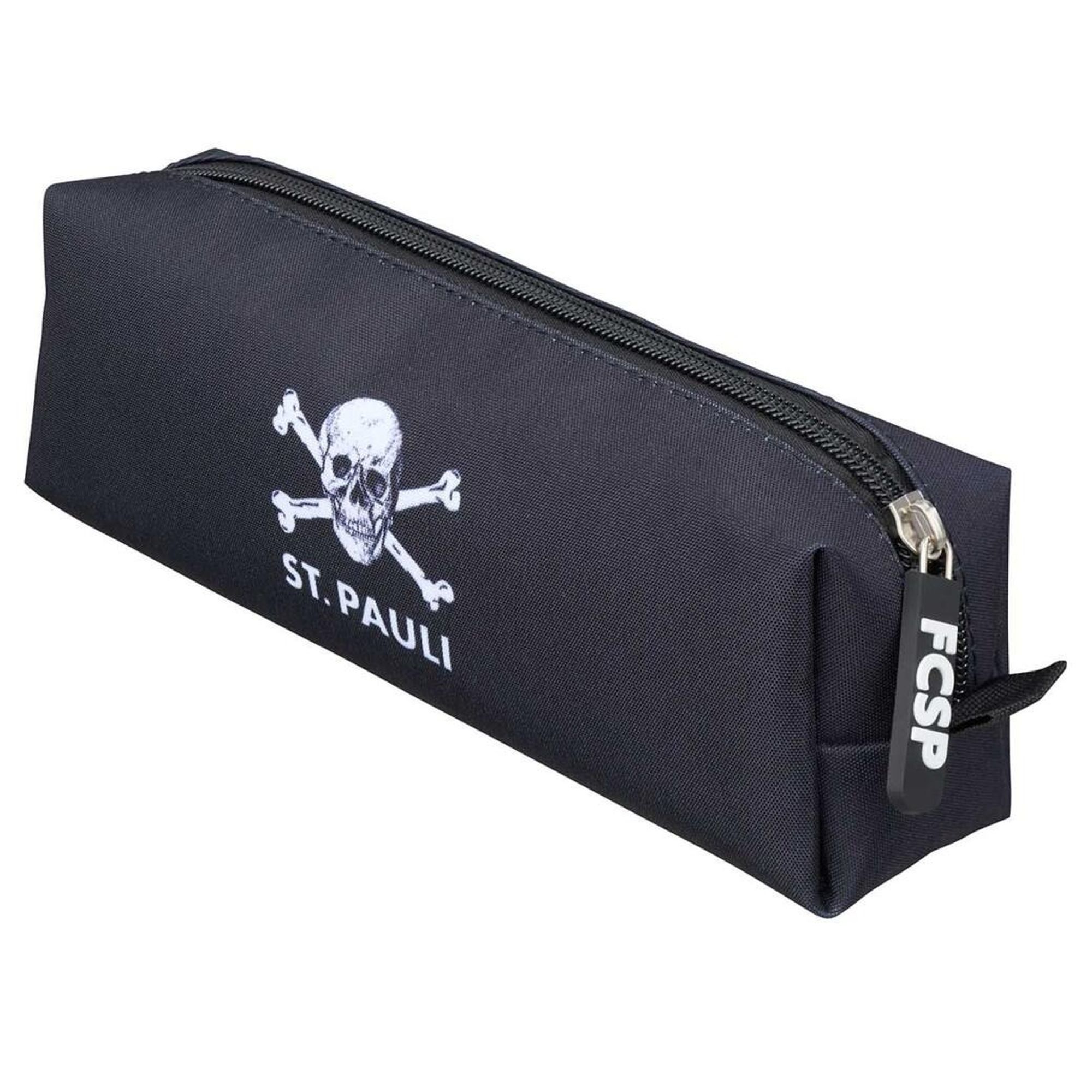FC St. Pauli - Federtasche Totenkopf - schwarz