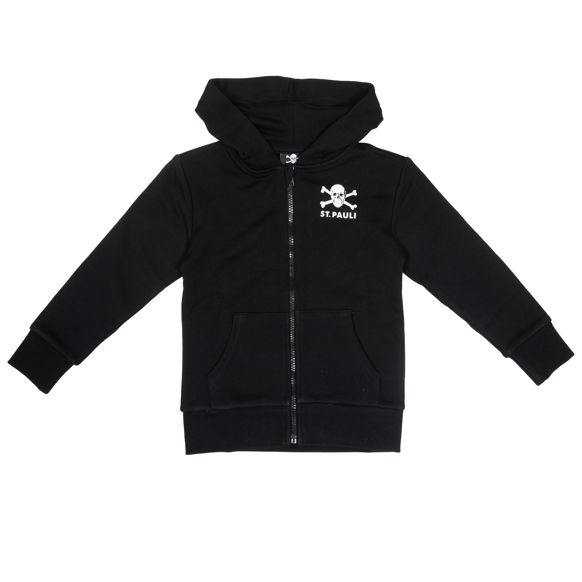 FC St. Pauli - Kinder Kapuzenjacke Totenkopf - schwarz