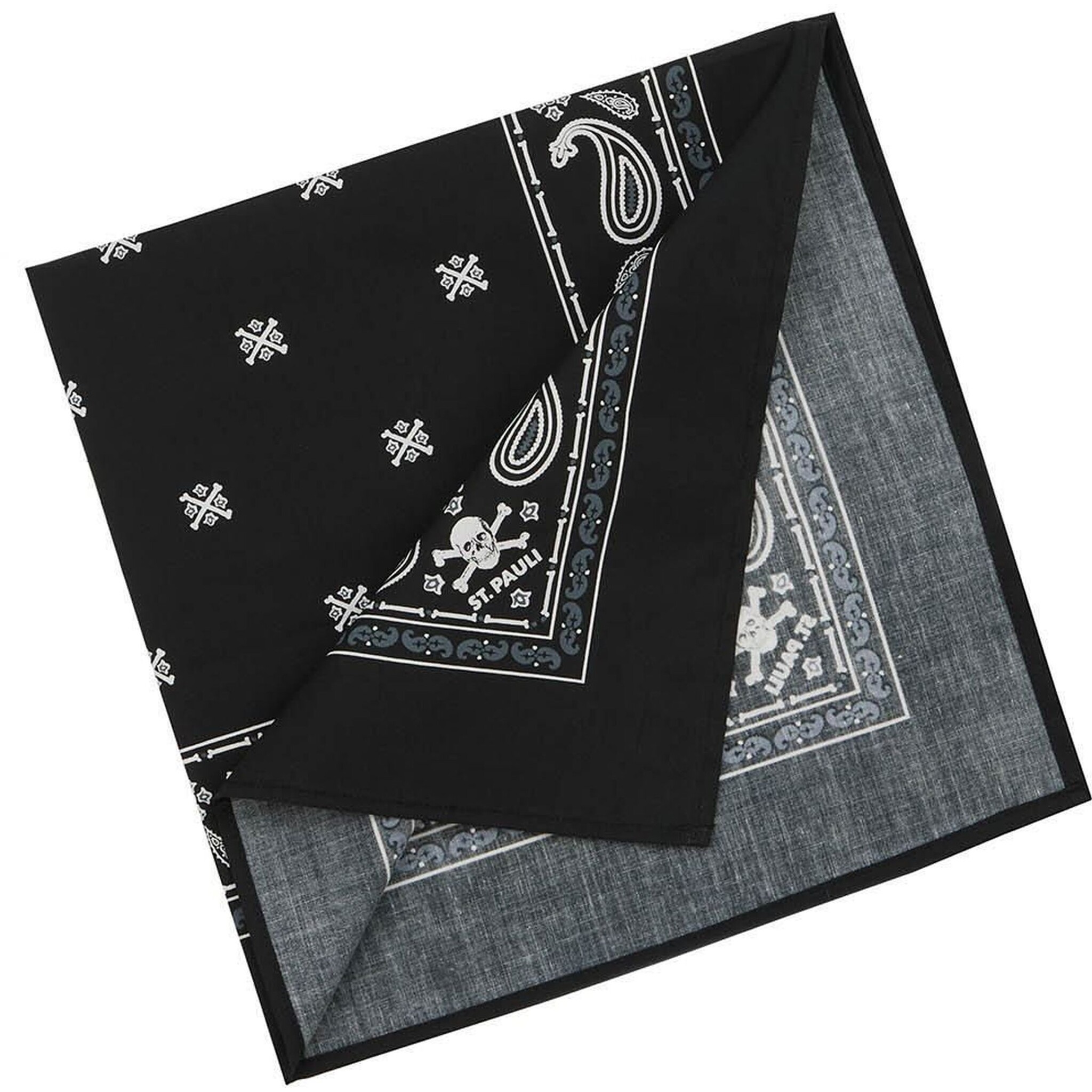 FC St. Pauli - Bandana "Totenkopf" - 55 x 55cm - schwarz