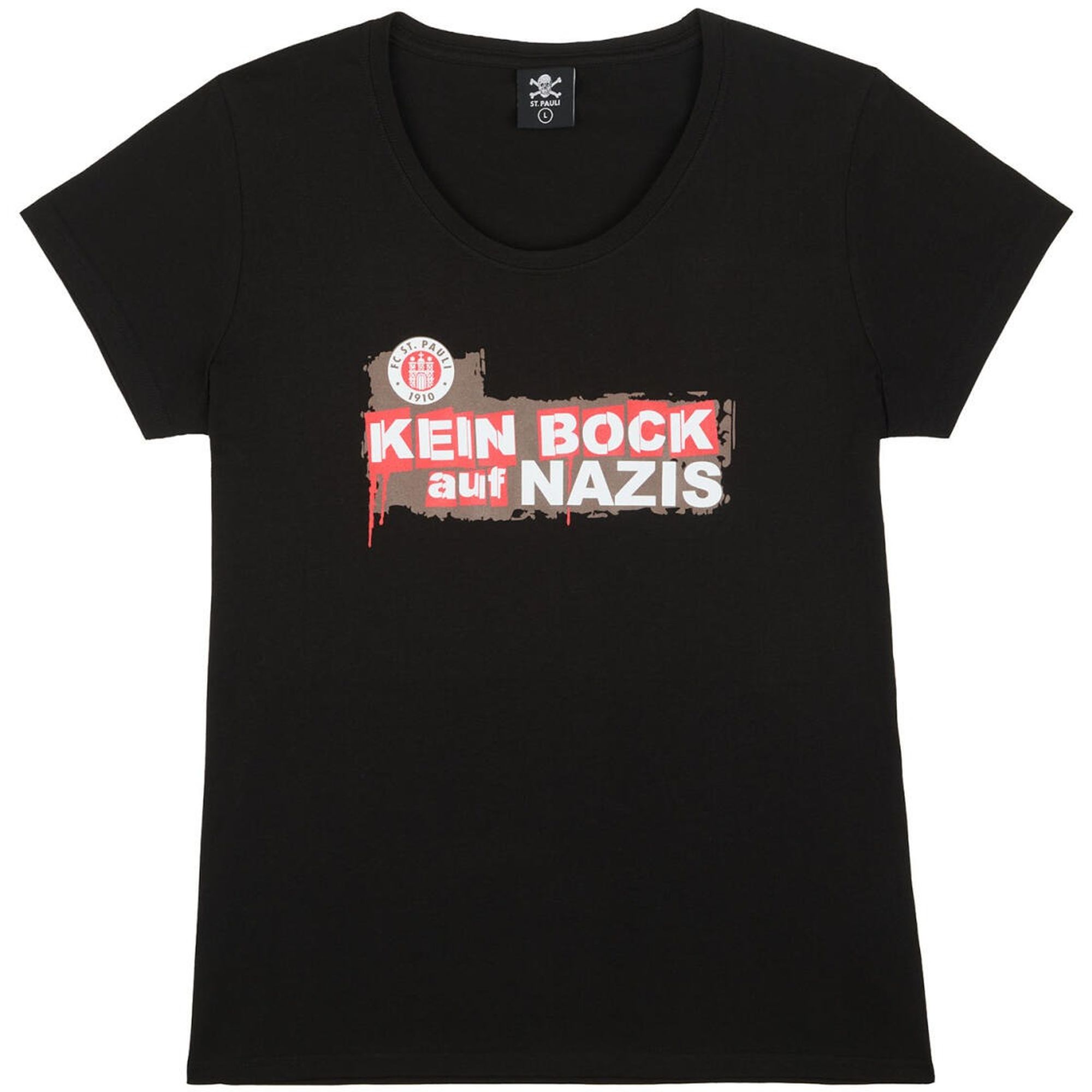 FC St. Pauli - T-Shirt Kein Bock auf Nazis tailliert - schwarz