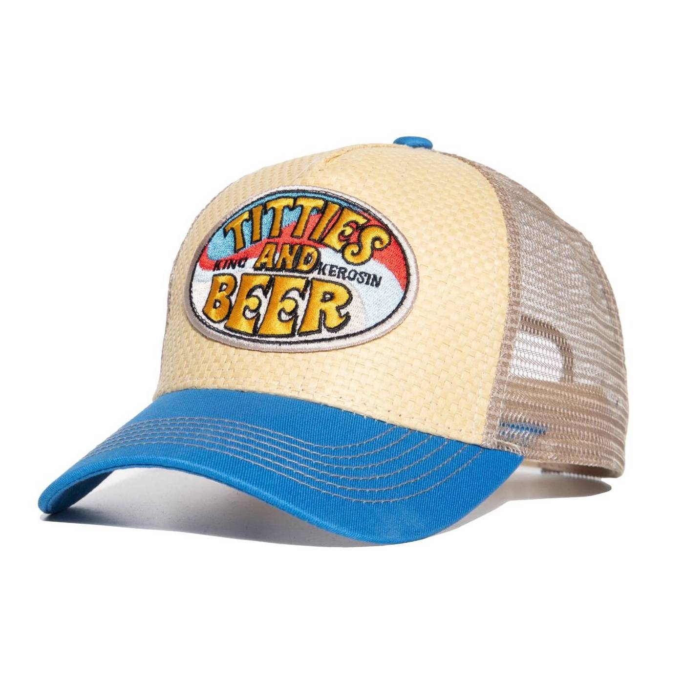 King Kerosin Trucker Cap "Titties and Beer" - beige