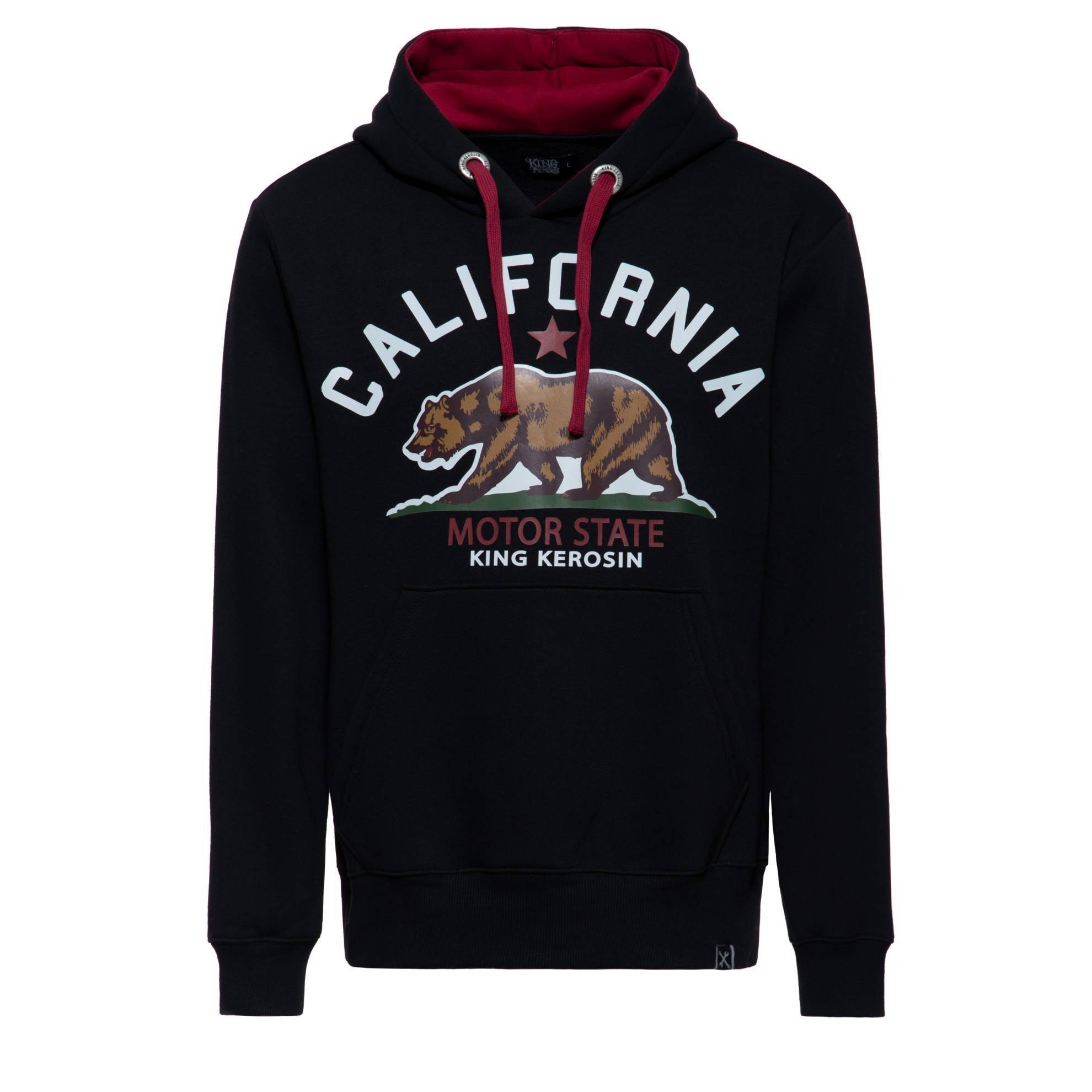 King Kerosin Kapuzenpullover "California State" - schwarz
