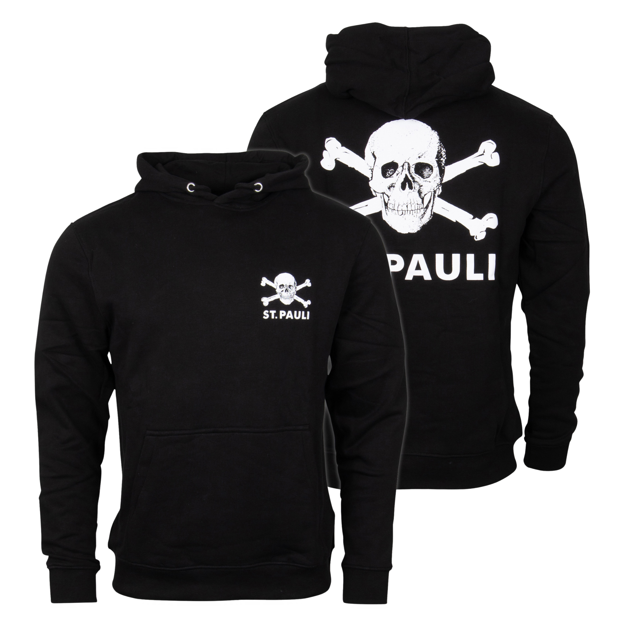 FC St. Pauli - Kapuzenpullover Totenkopf klein - schwarz