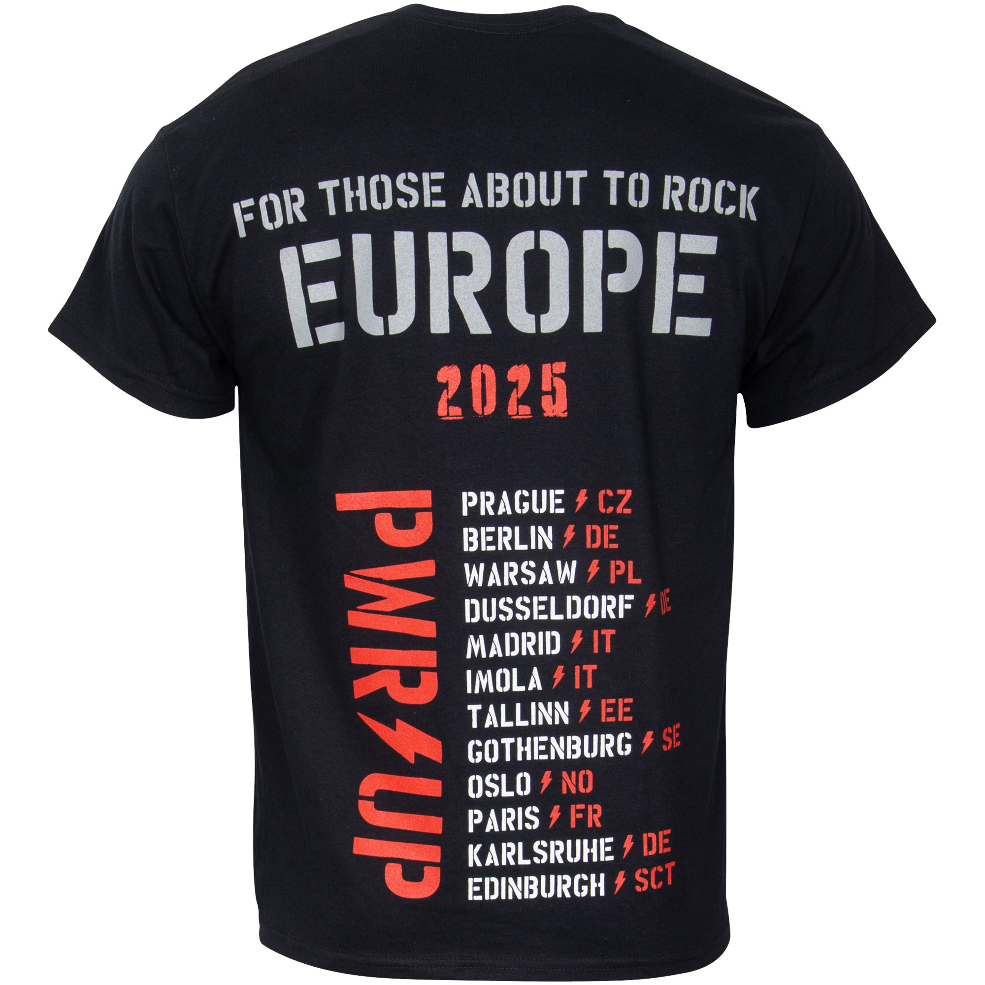 T-shirt Officiel AC/DC PWR UP Tour 2025 Berlin – Design Exclusif Ours Et Drapeau
