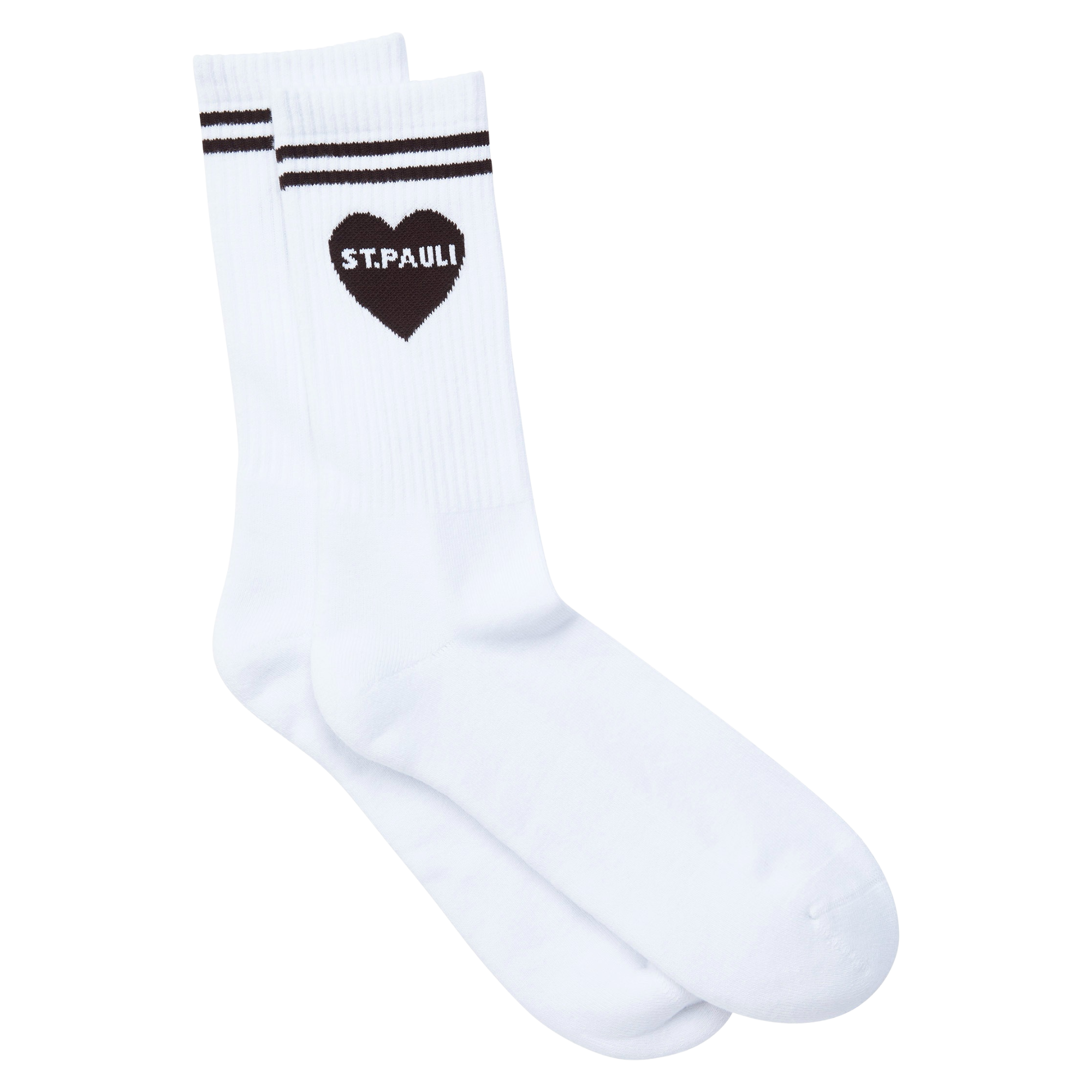 FC St. Pauli - Socken "St. Pauli Herz schwarz" - weiß