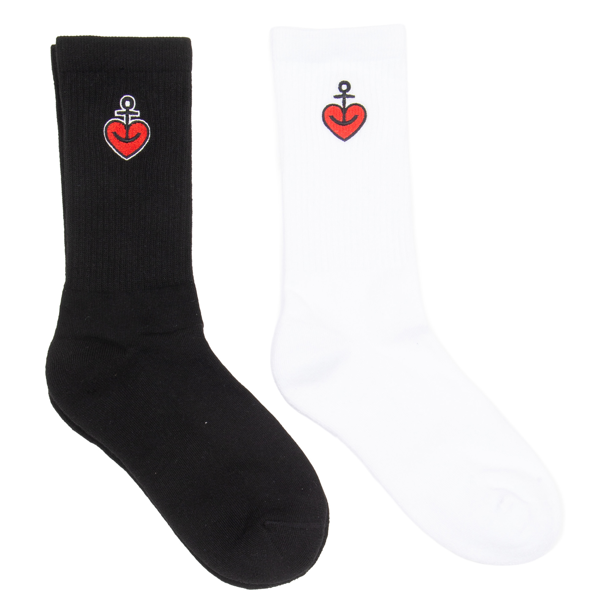 ASTRA - Sportsocken Herzanker 2er Pack - schwarz/weiß