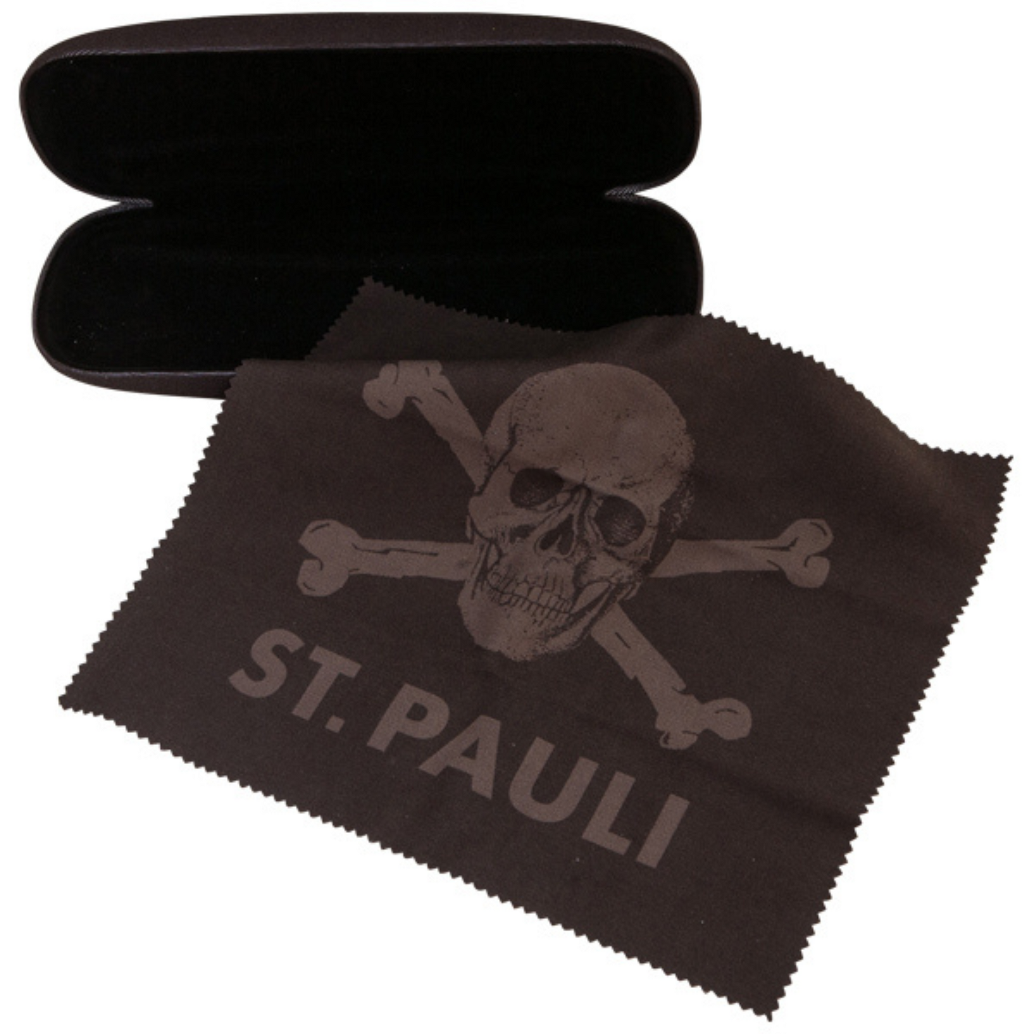 FC St. Pauli - Brillenetui Totenkopf - schwarz