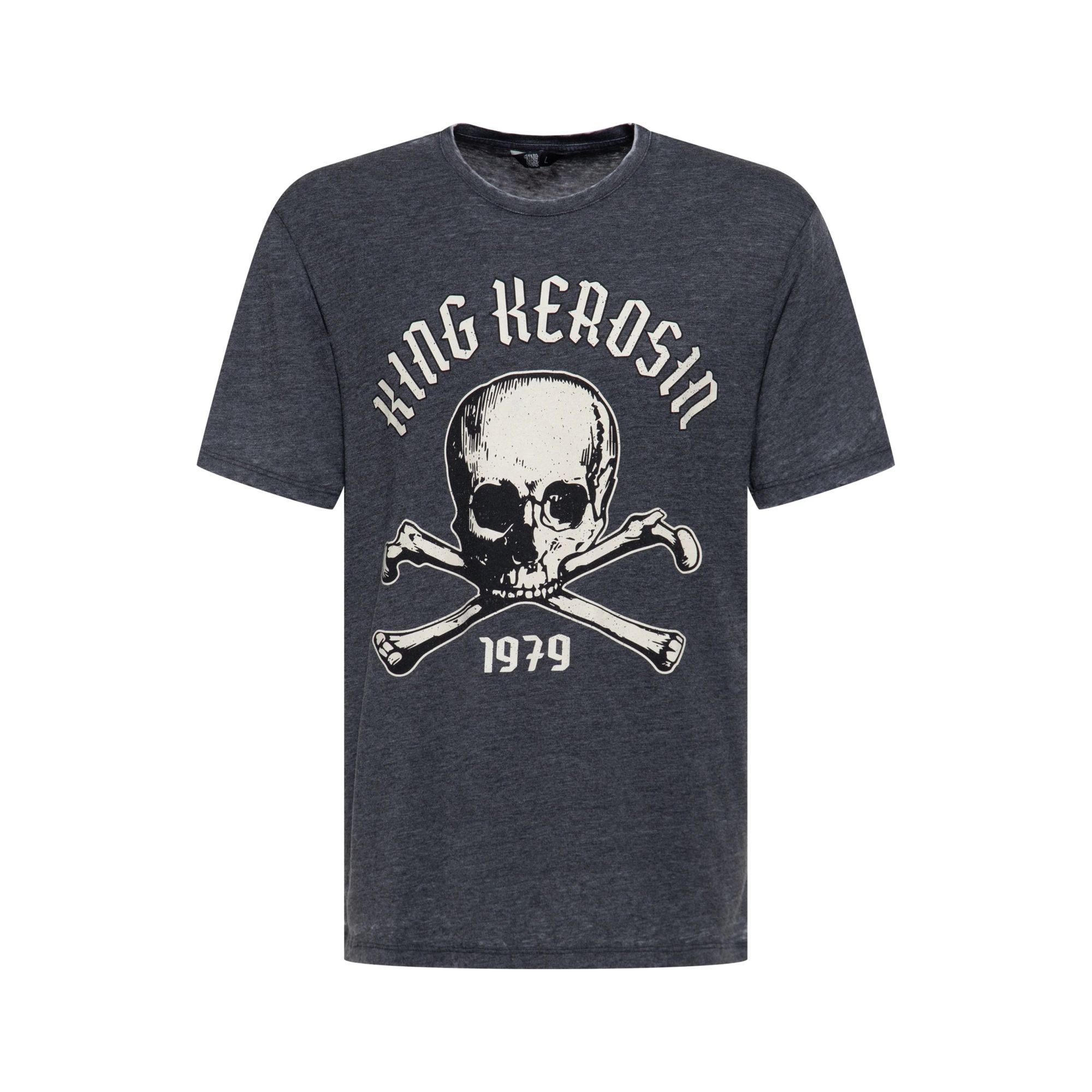 King Kerosin - T-Shirt "Skull 1979" - grau