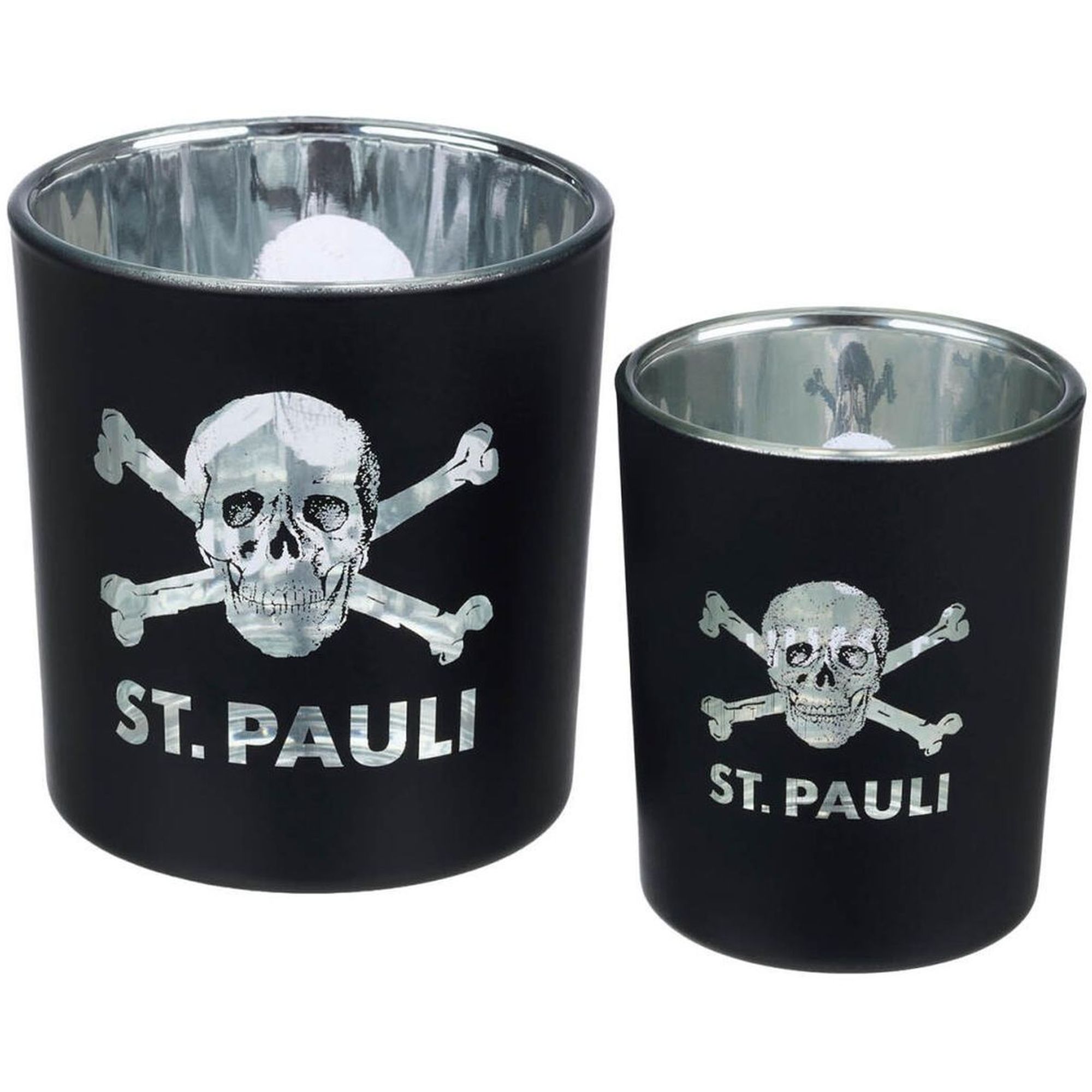 FC St. Pauli Windlichter Totenkopf 2er Set