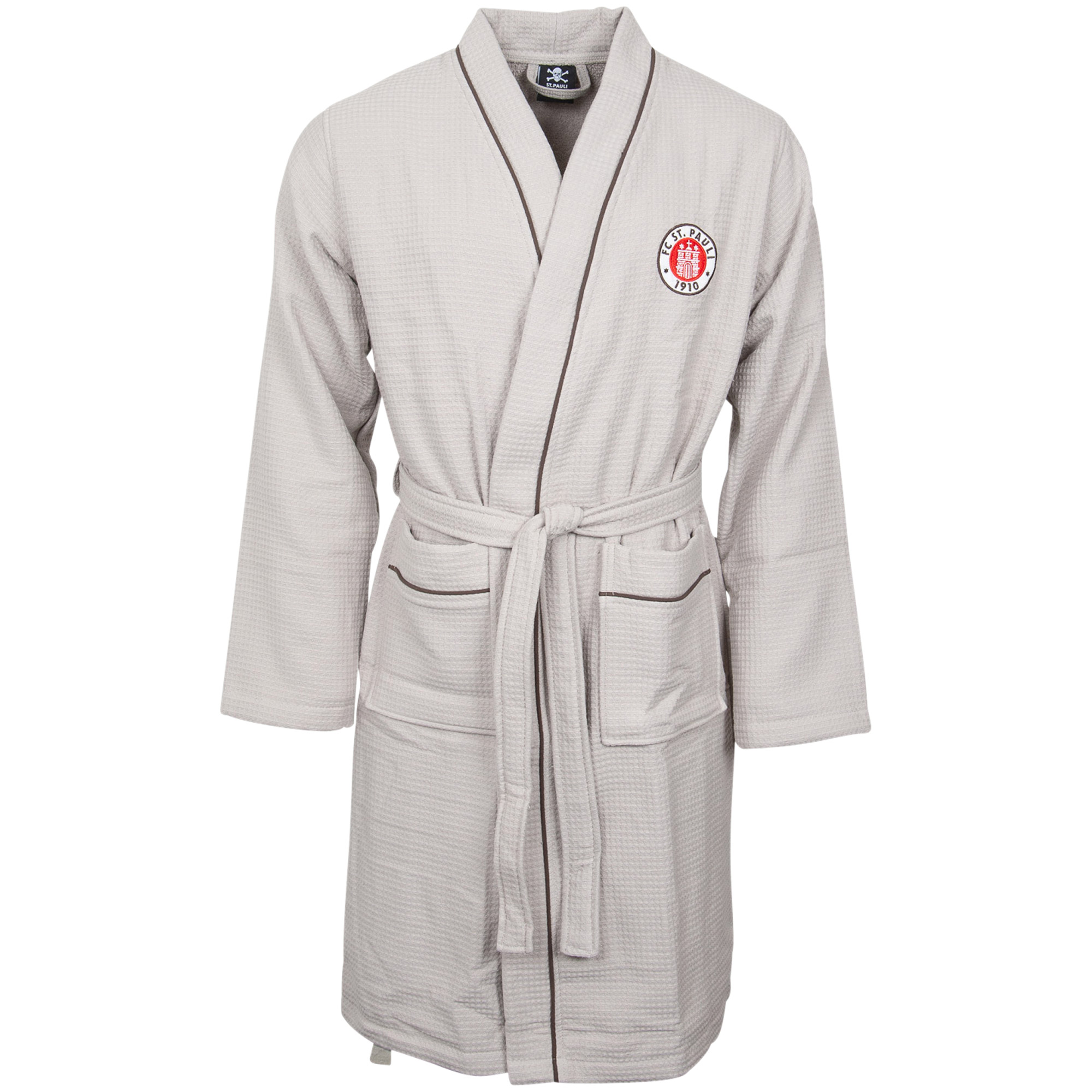 FC St. Pauli - Bademantel Logo Waffelpique - creme