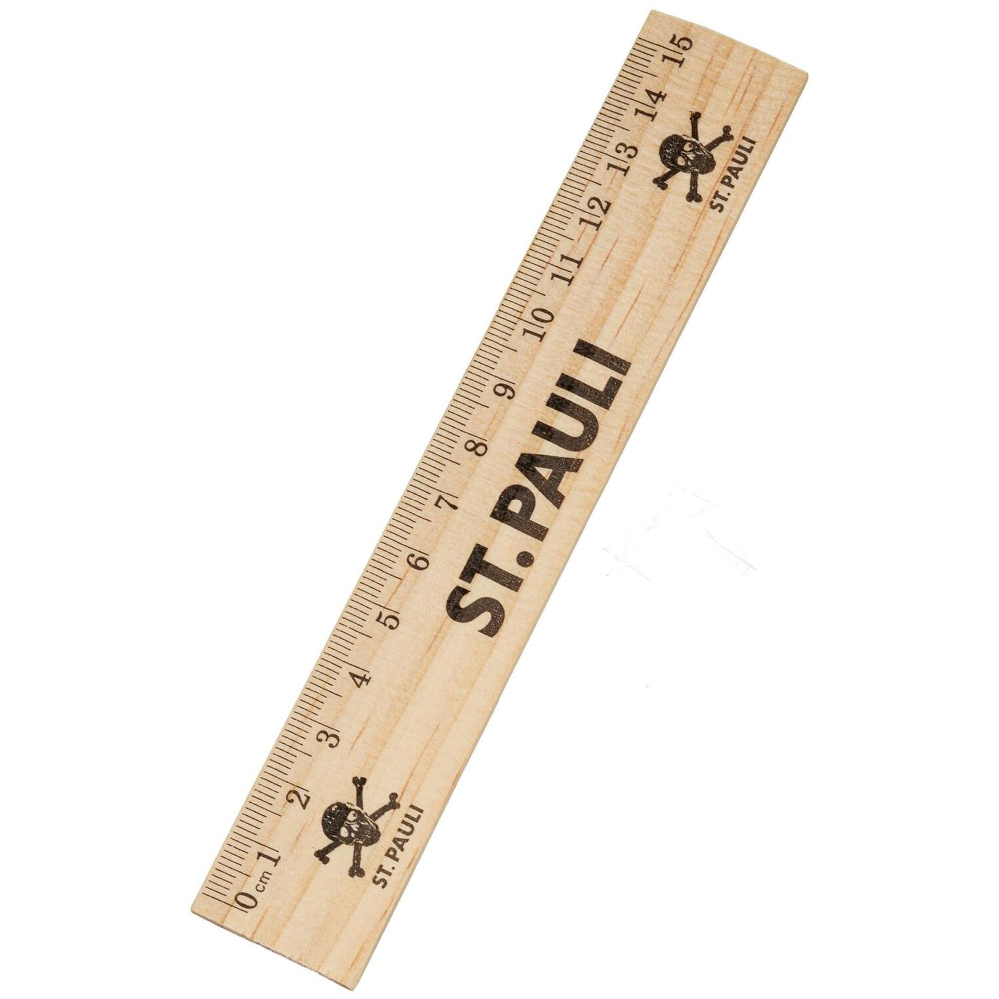 FC St. Pauli - Lineal Totenkopf 15cm - holz
