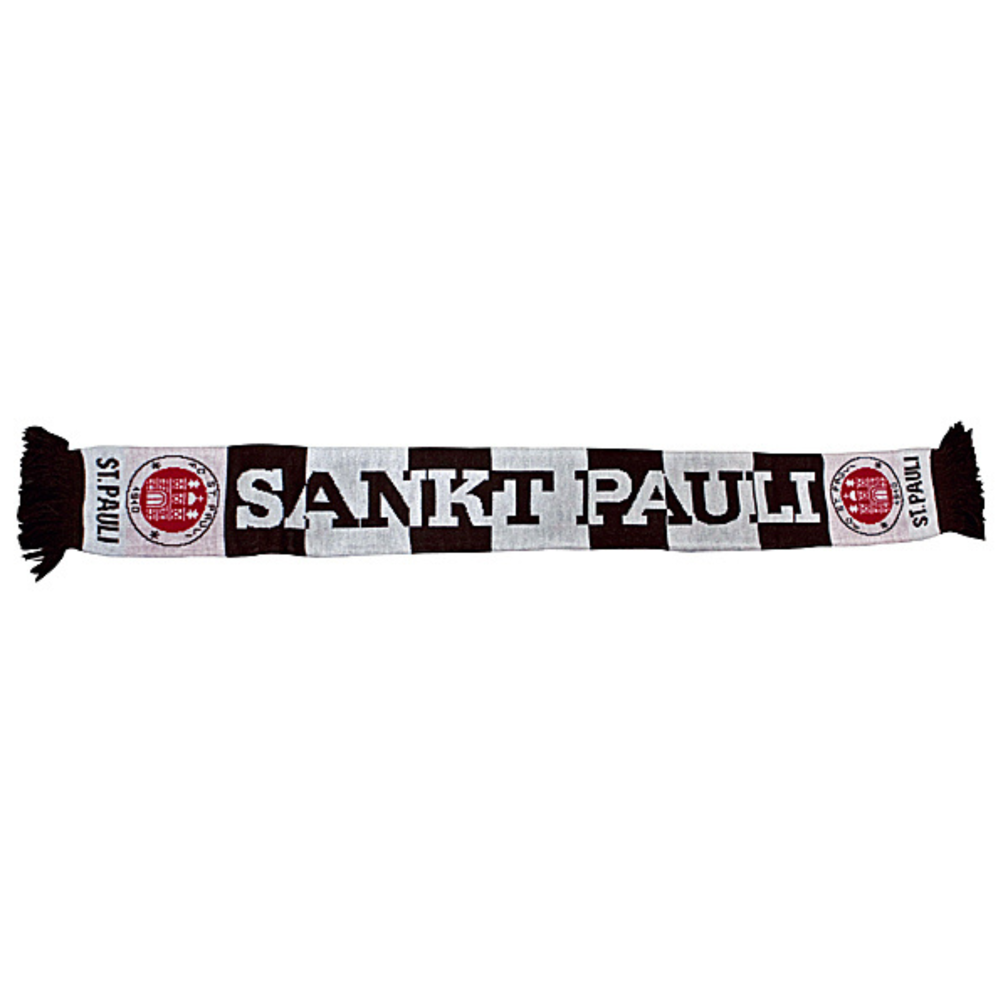 FC St. Pauli - Schal Streifen - braun-weiss