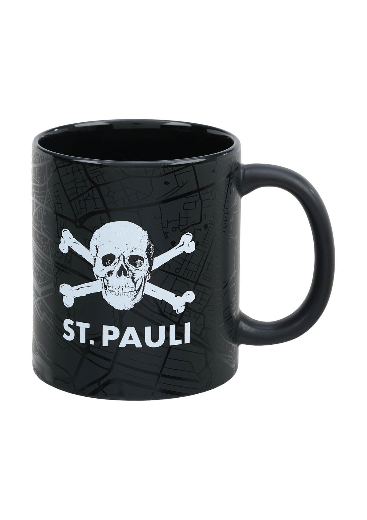 FC St. Pauli - Kaffeebecher Viertel St. Pauli Totenkopf- schwarz