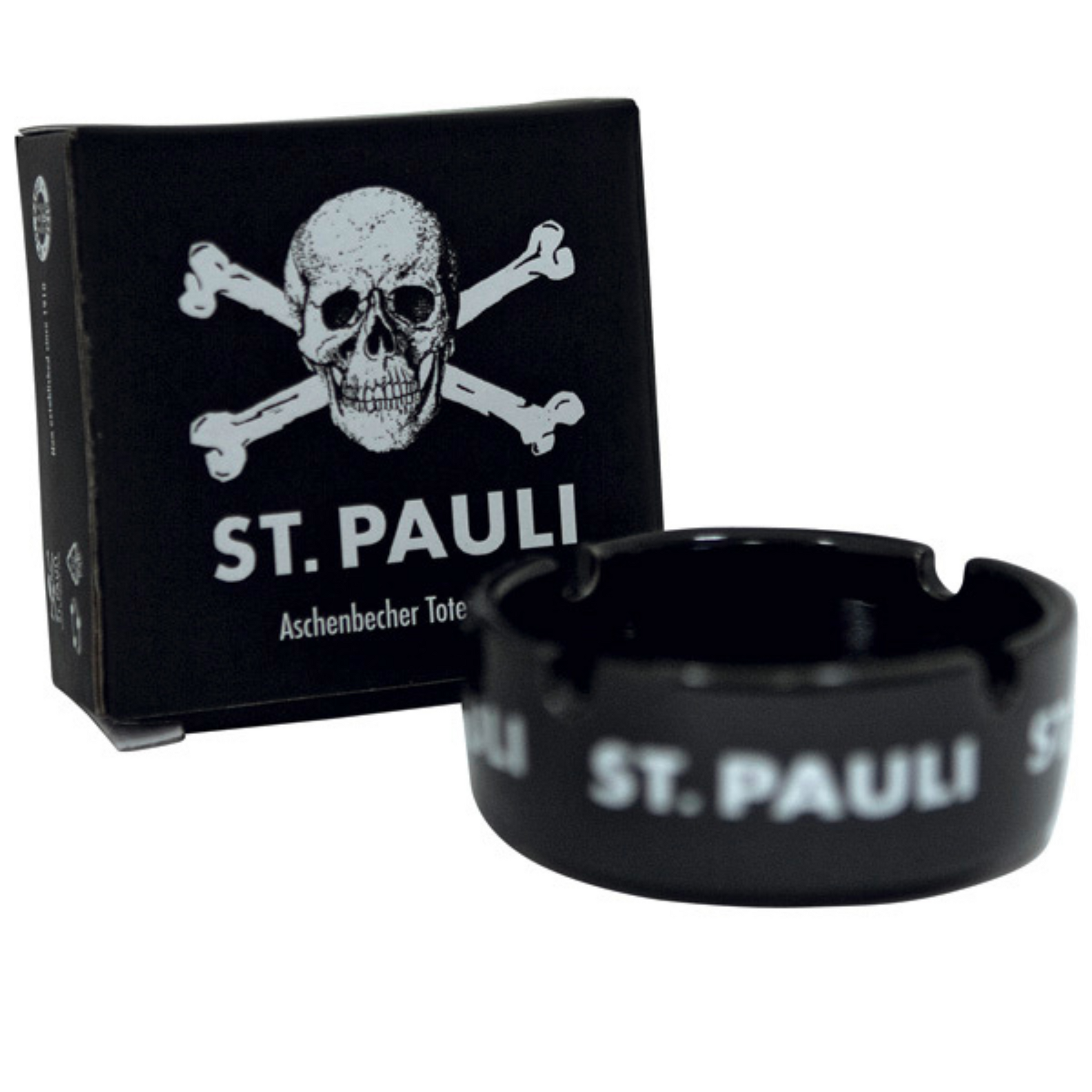 FC St. Pauli - Aschenbecher Totenkopf - schwarz