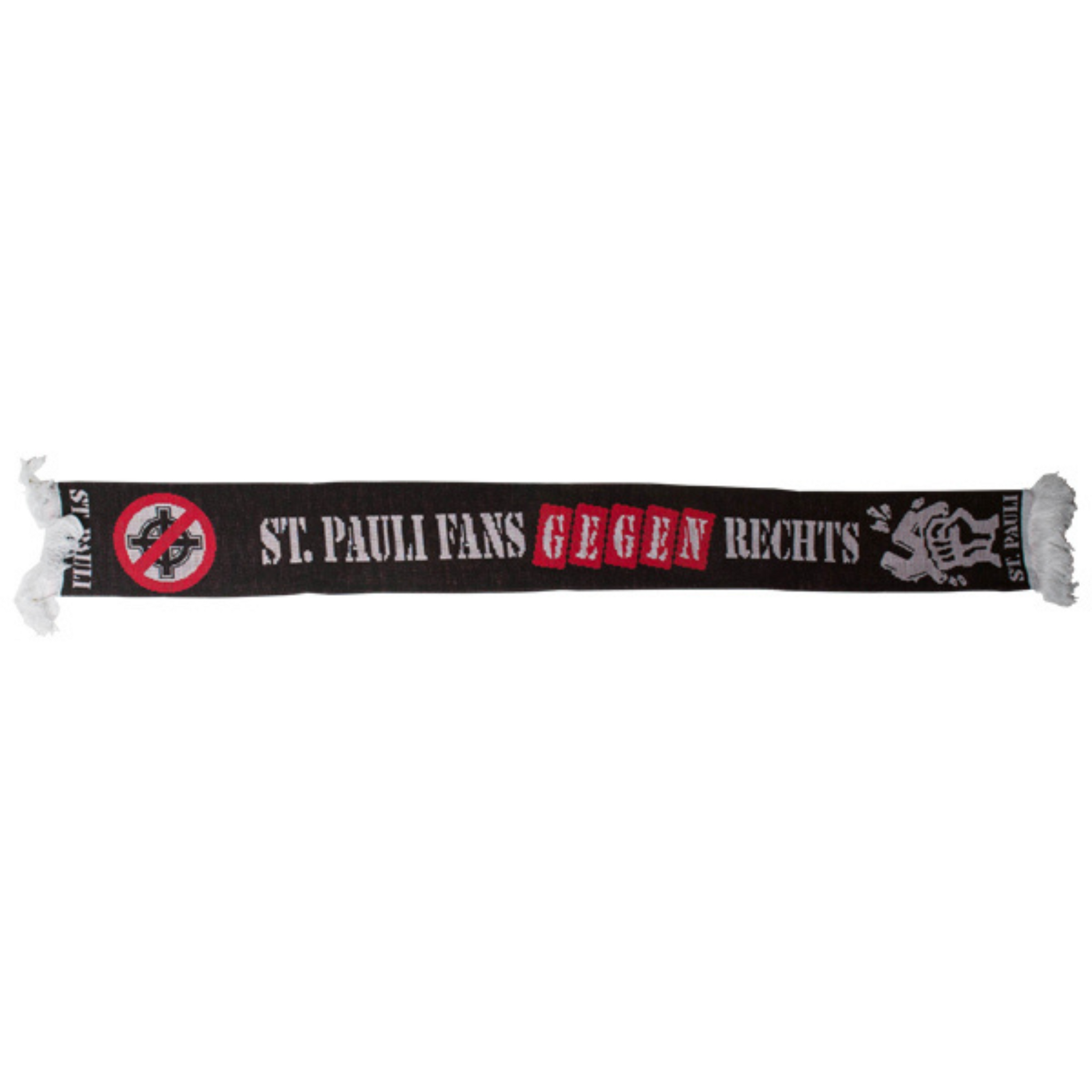 FC St. Pauli - Schal gegen rechts - dunkelbraun