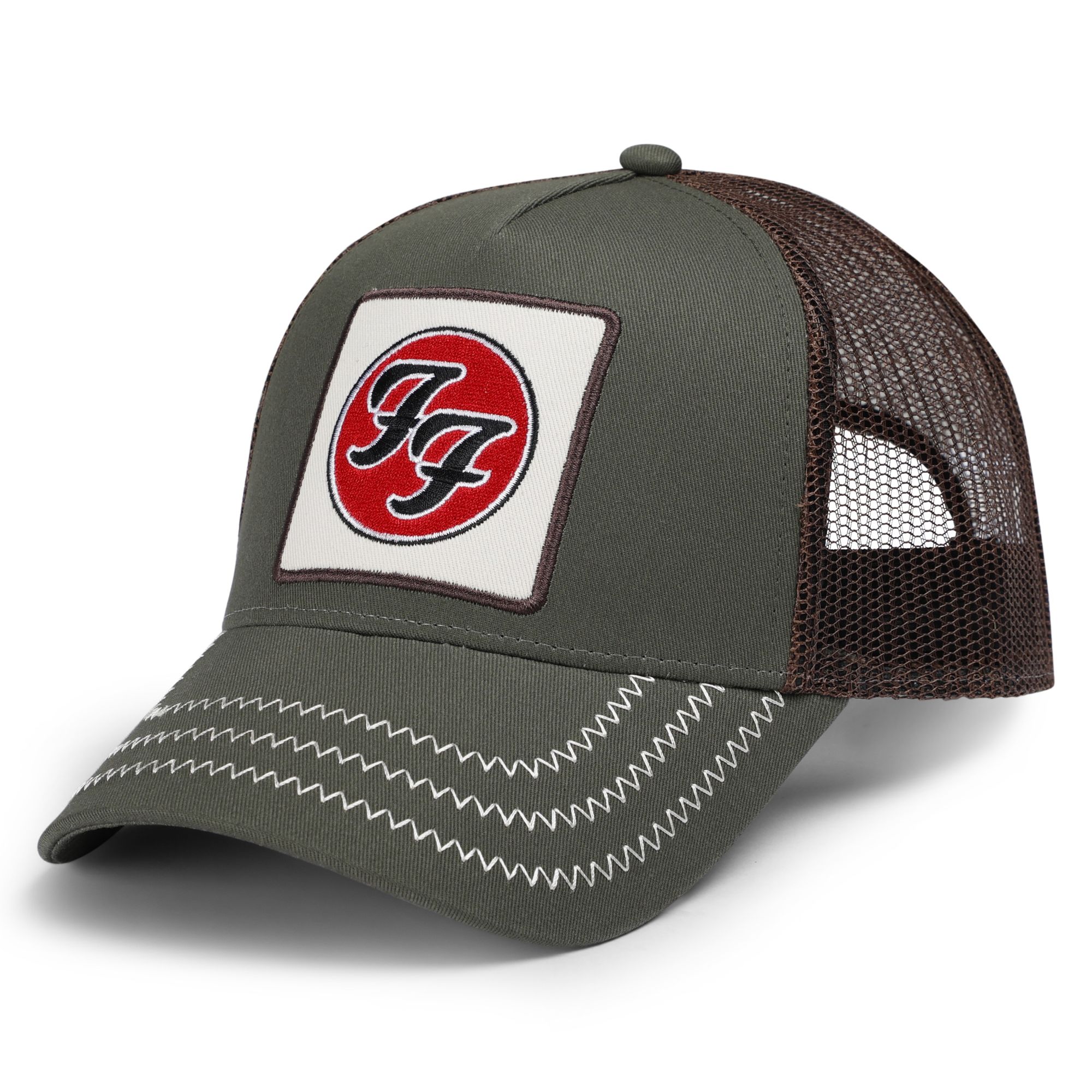 Foo Fighters - Trucker Cap - Amplified - olive/braun