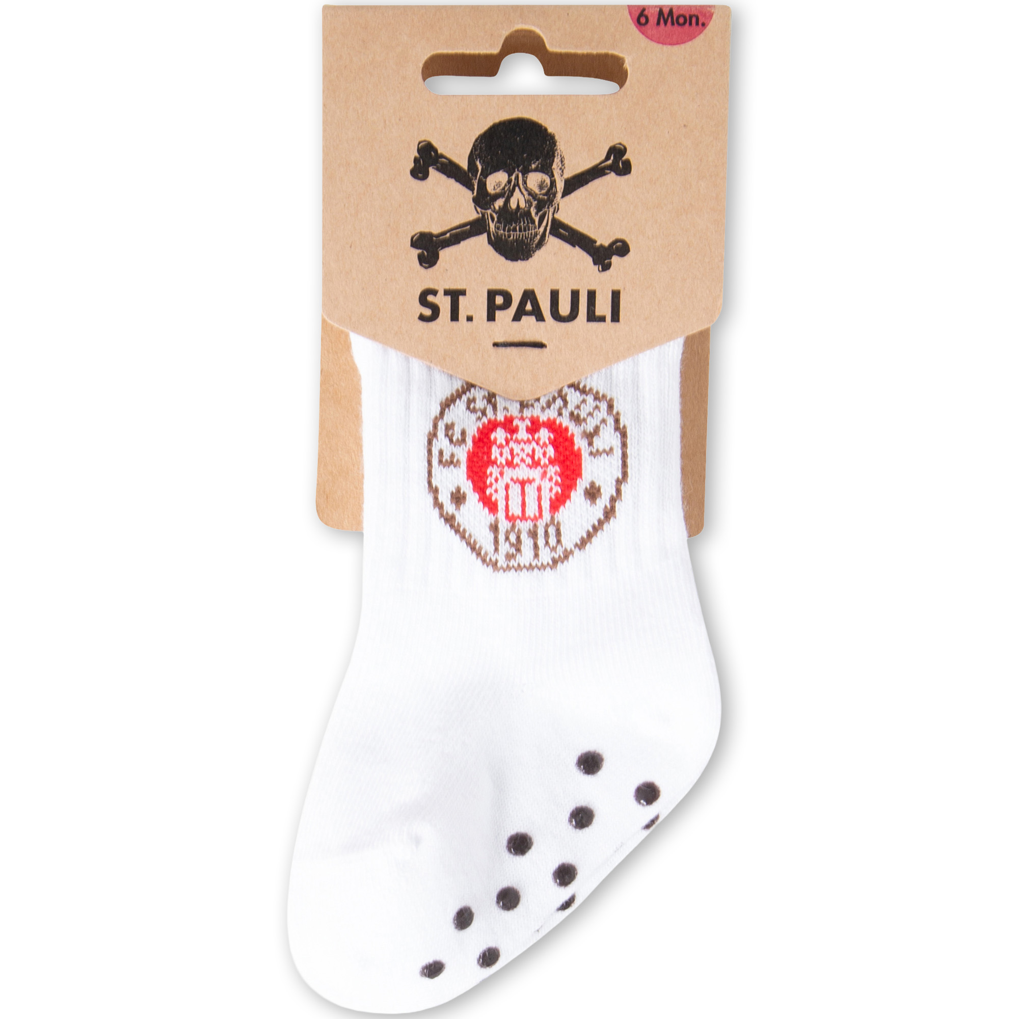 FC St. Pauli - Baby Tennissocken Logo - weiß