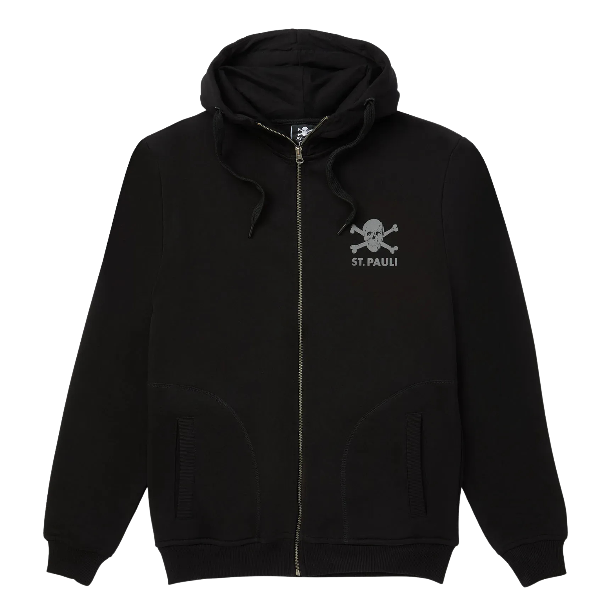 FC St. Pauli - Kapuzenjacke Totenkopf - schwarz