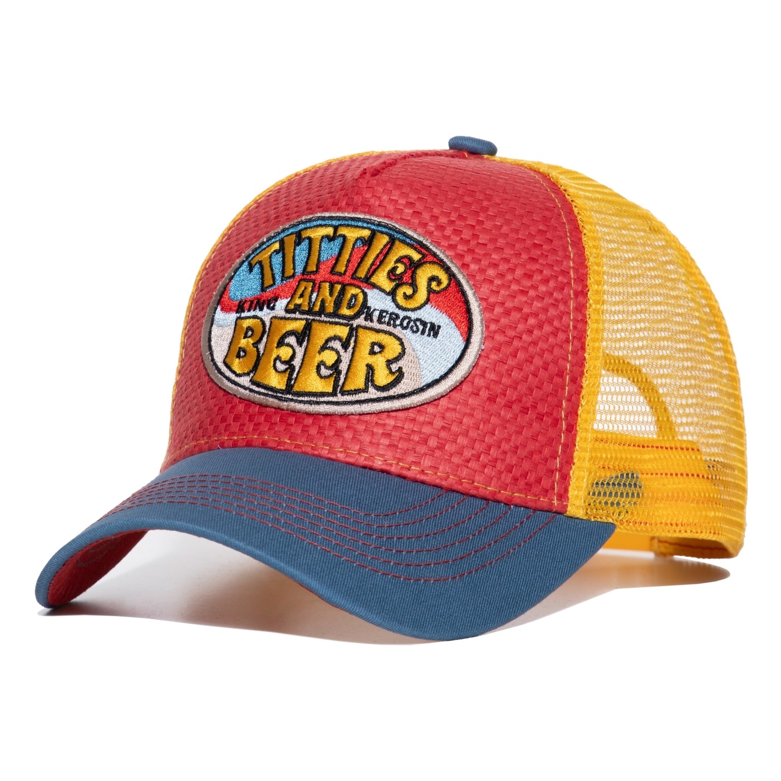 King Kerosin Trucker Cap "Titties and Beer" - multicolor