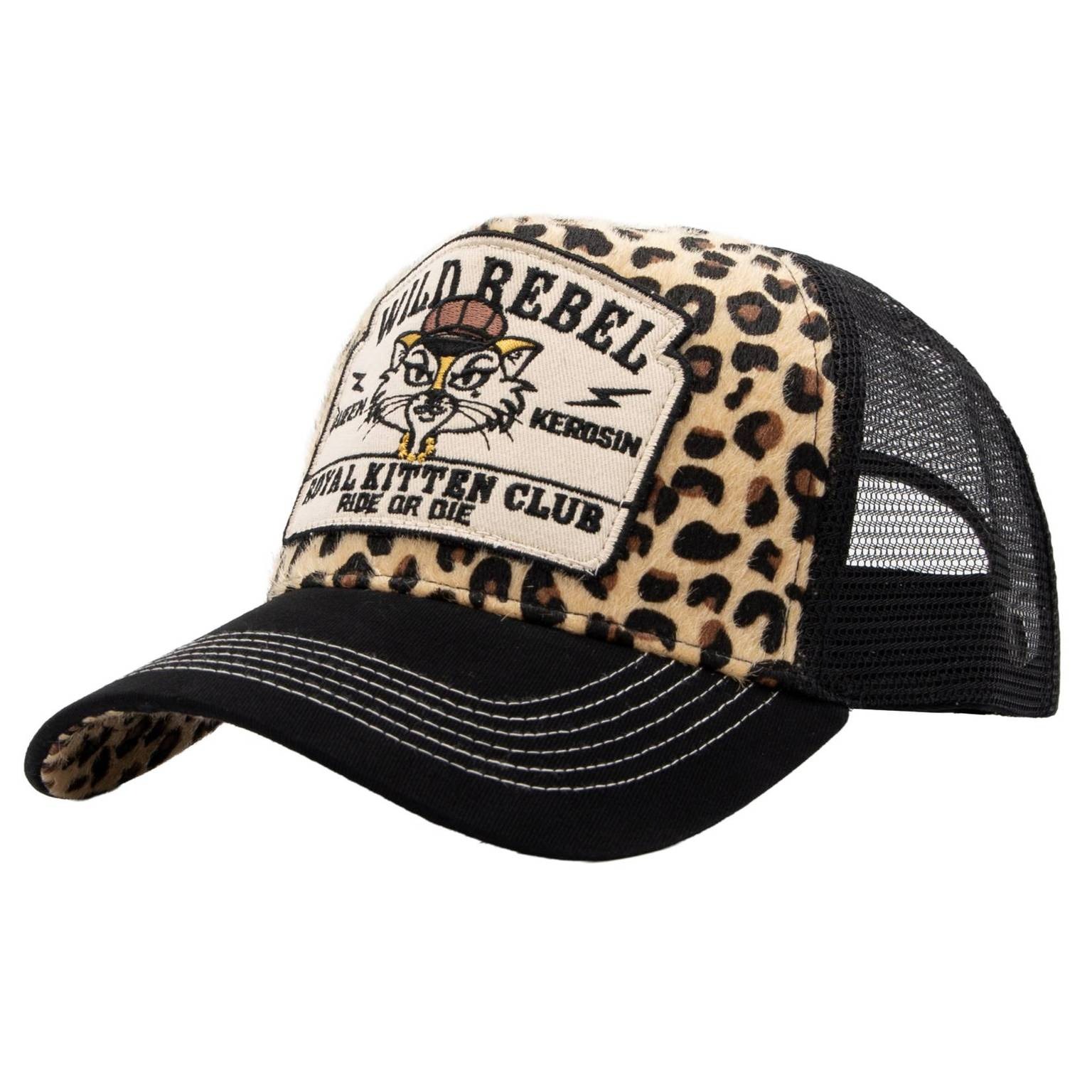Queen Kerosin Damen Trucker Cap "Royal Kitten Club" - schwarz
