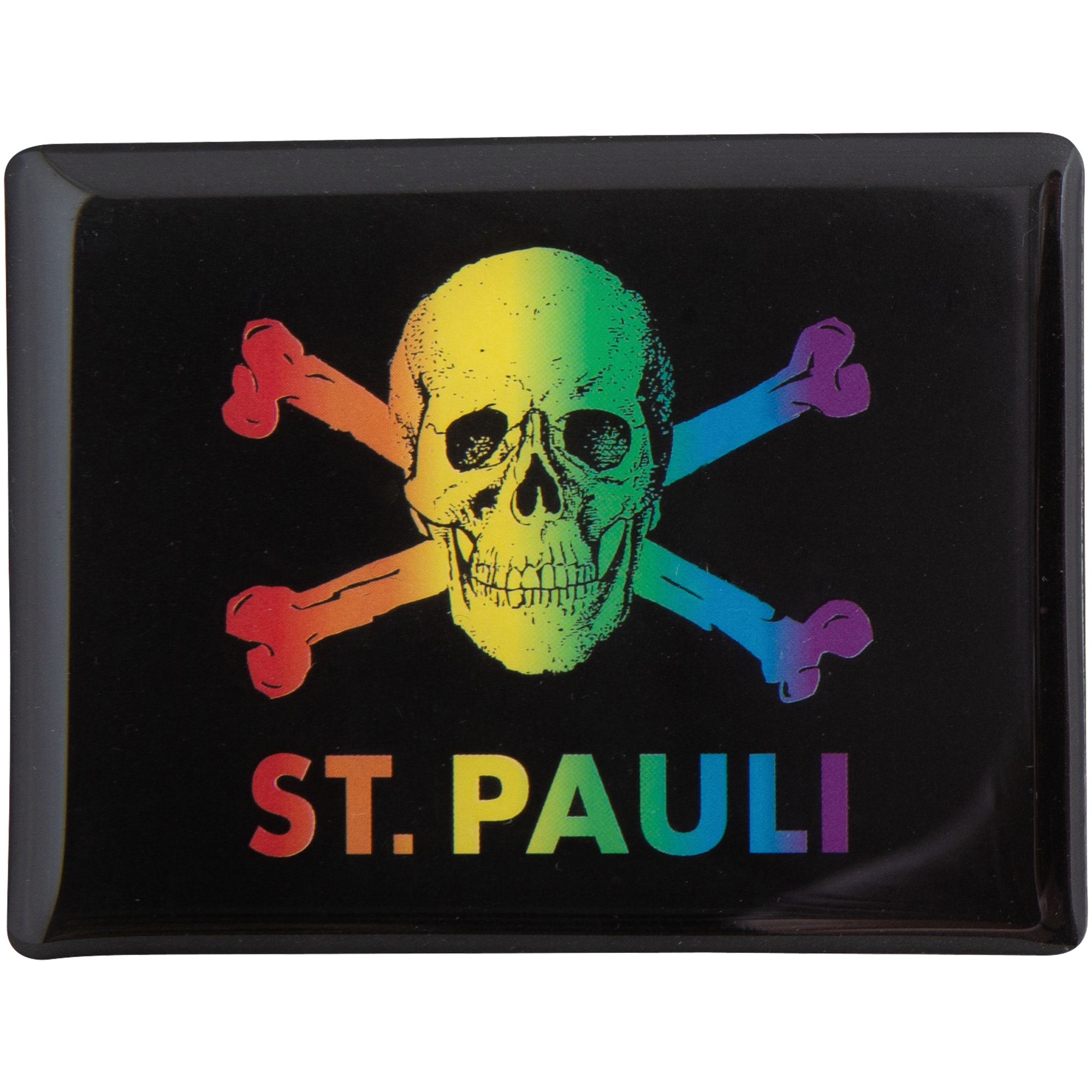 FC St. Pauli - Magnet Totenkopf Regenbogen