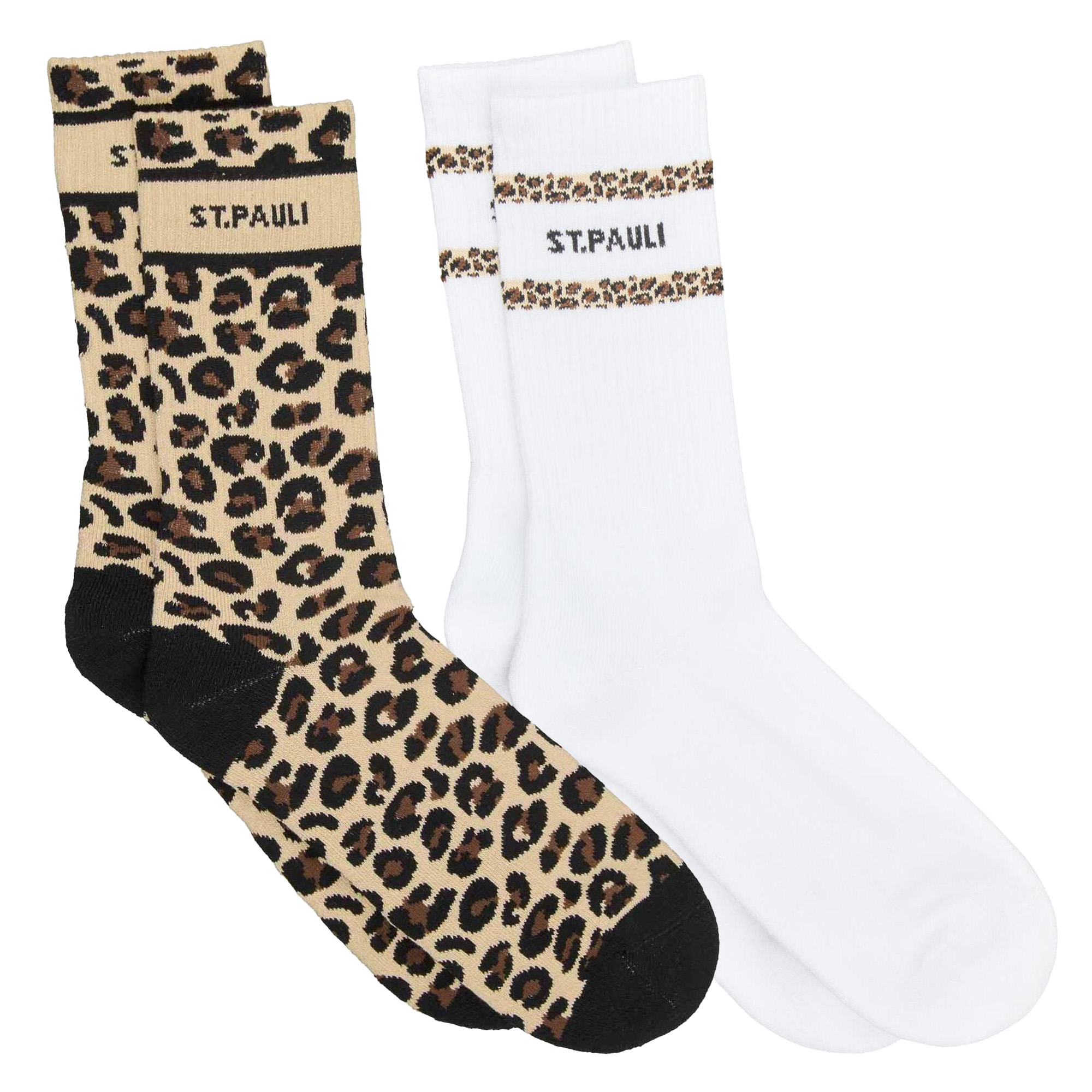 FC St. Pauli - Socken Set "Leo SANKT PAULI" - 2 Paar in braun & weiß