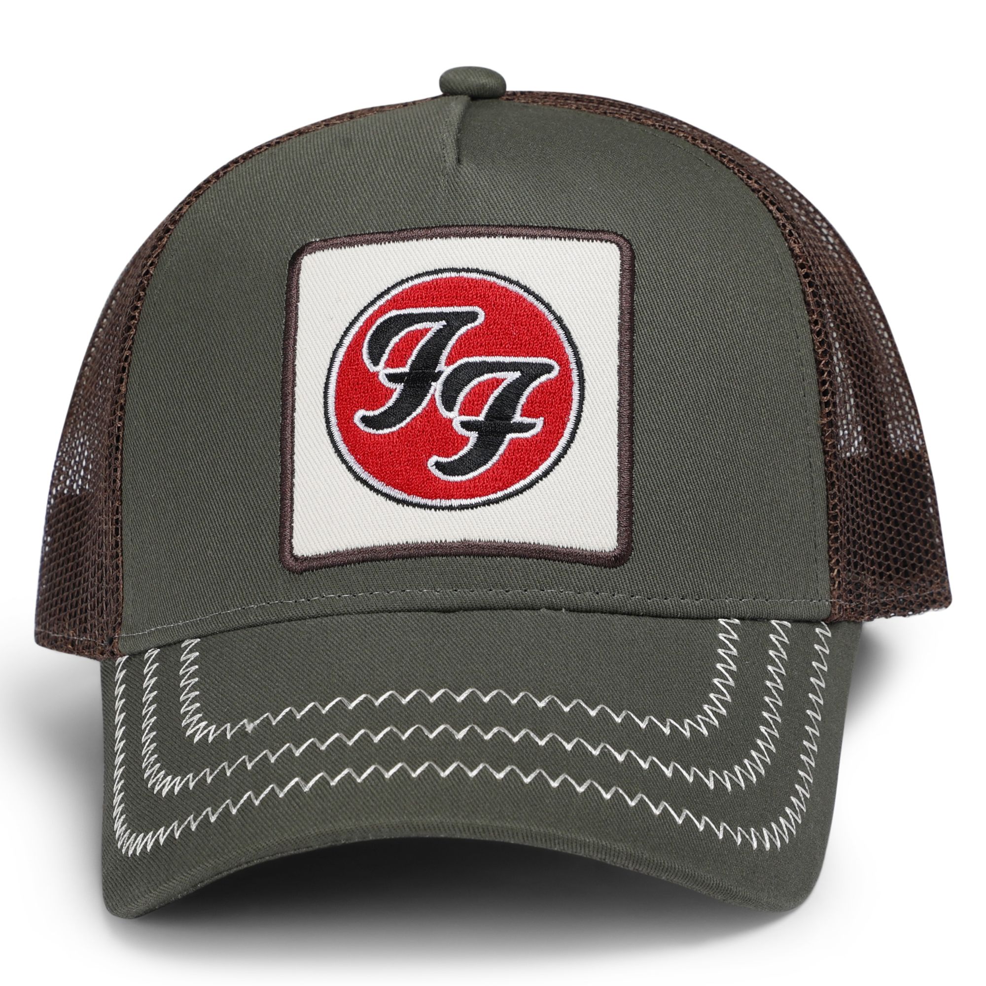 Foo Fighters - Trucker Cap - Amplified - olive/braun