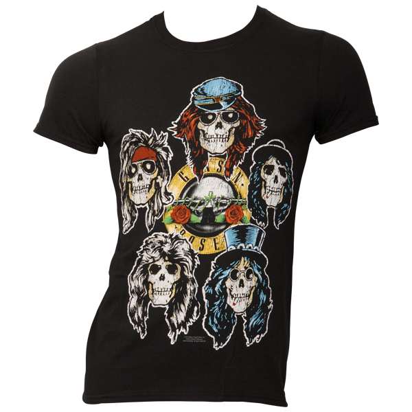 Guns N Roses - T-Shirt Vintage Heads - schwarz