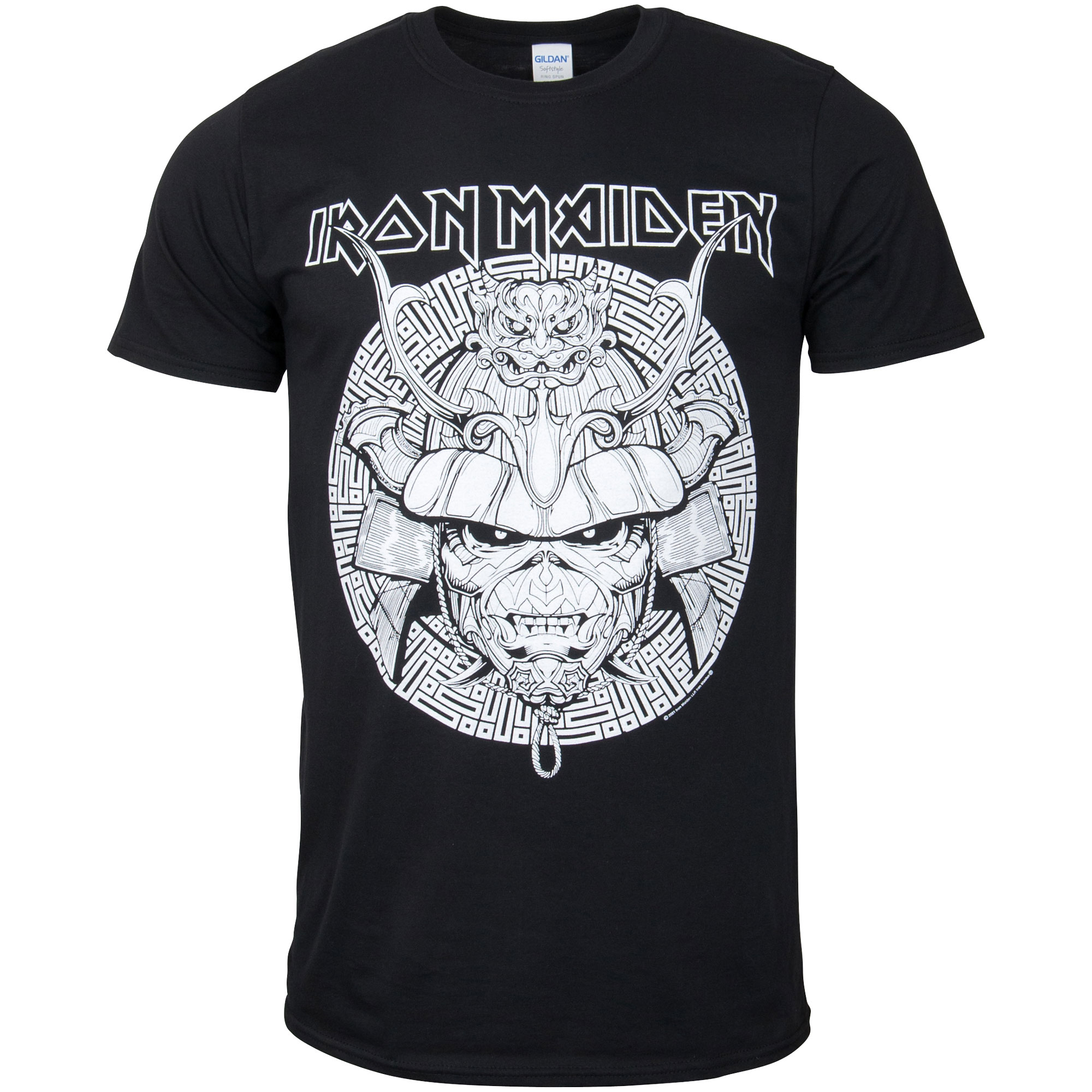 Iron Maiden - T-Shirt Samurai Graphic White - schwarz