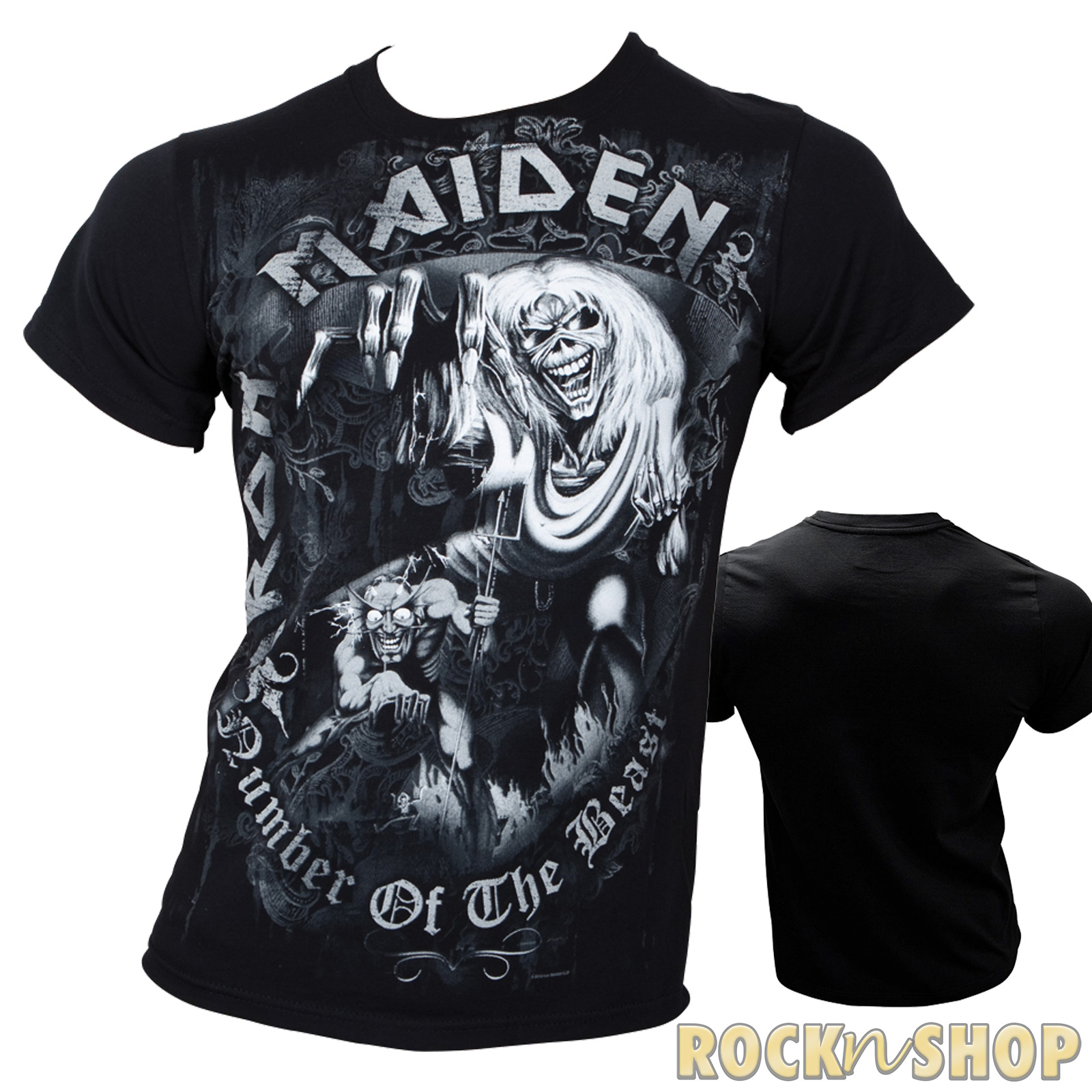 Iron Maiden - T-Shirt NOTB Grey Tone - schwarz