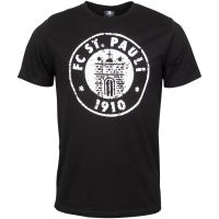 FC St. Pauli - T-Shirt Logo Schwarz/Weiß - schwarz