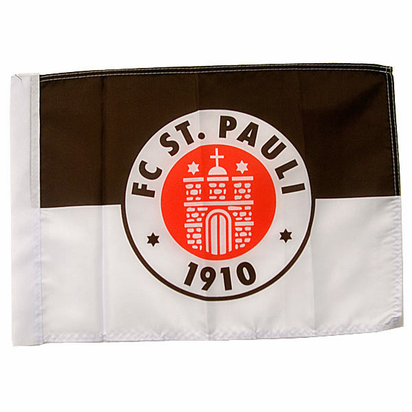 FC St. Pauli - Fahne Logo 100x150 cm - braun/weiss