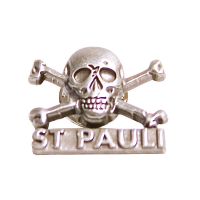 FC St. Pauli - Pin Totenkopf - silbern