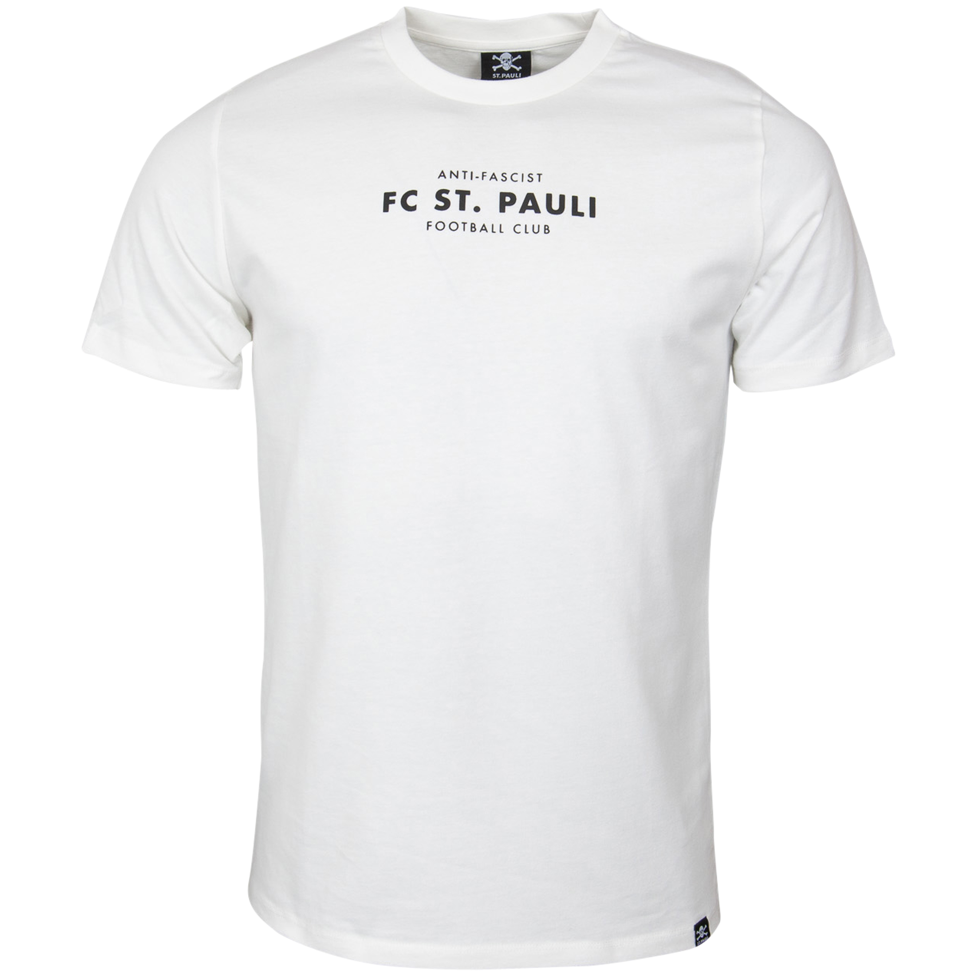 FC St. Pauli - T-Shirt Anti-Fascist Totenkopf - weiß