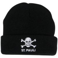 FC St. Pauli - Strickmütze Totenkopf ST PAULI - schwarz