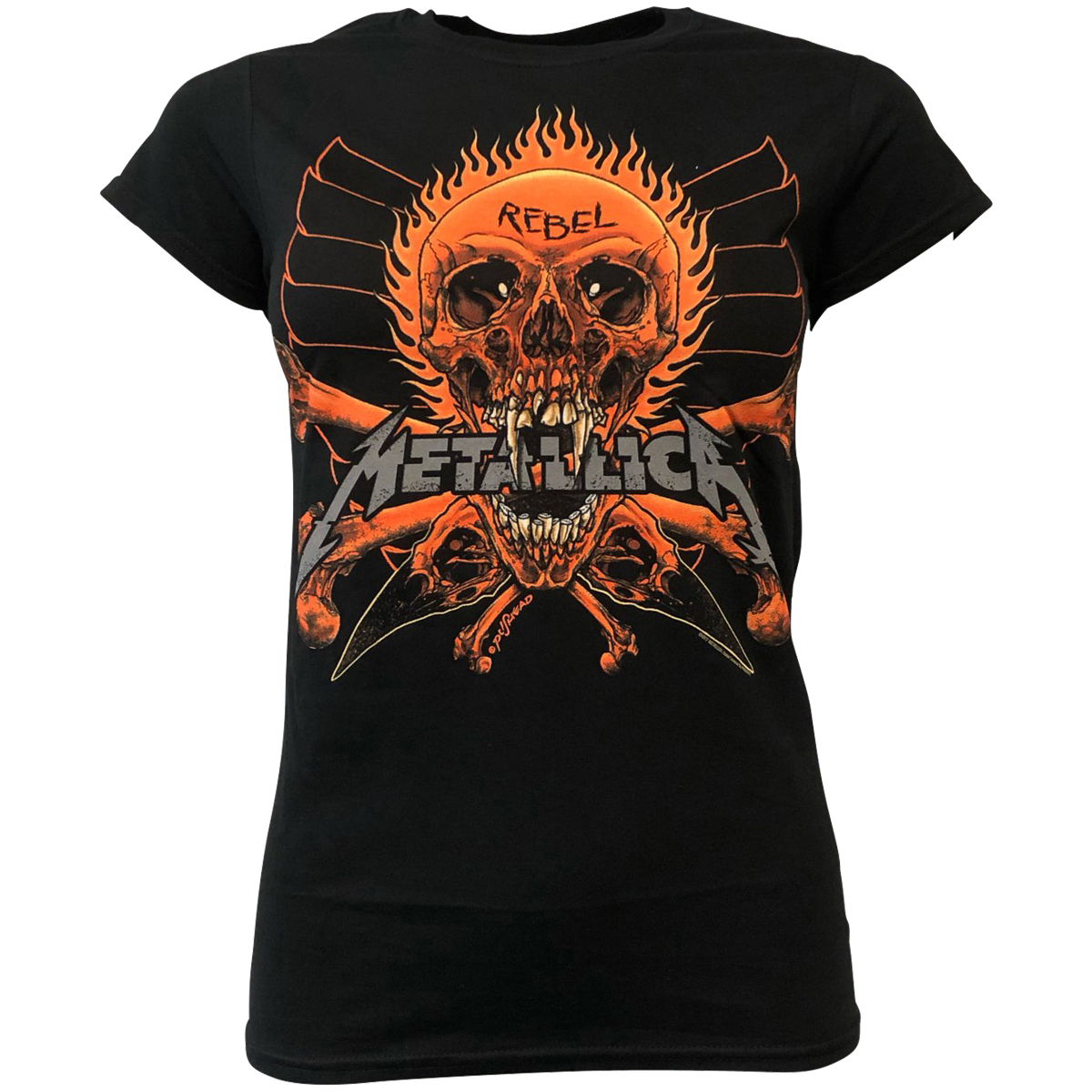 Metallica - Damen T-Shirt Rebel Black - schwarz
