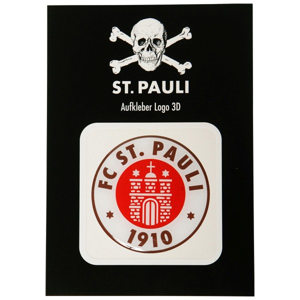 FC St. Pauli - Aufkleber Logo 3D - mehrfarbig