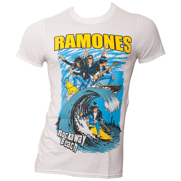 Ramones - T-Shirt Rockaway Beach - weiß