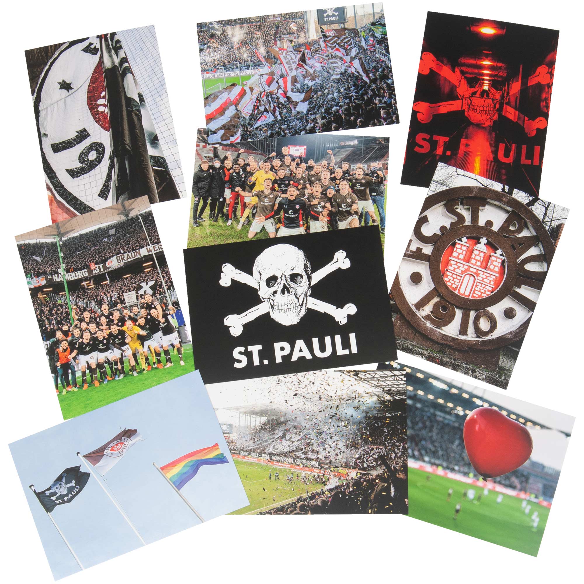 FC St. Pauli - Postkarten Set I 10 Stück - multicolor