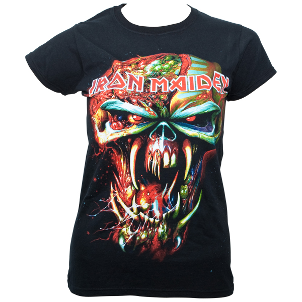 Iron Maiden - Girlie T-Shirt Final Frontier Eddie - schwarz