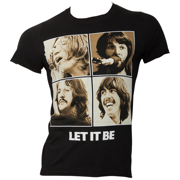 The Beatles - T-Shirt Let It Be - schwarz