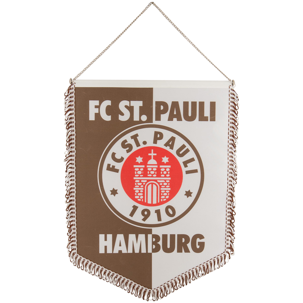 FC St. Pauli - Wimpel Logo Präsent Groß - braun-weiß