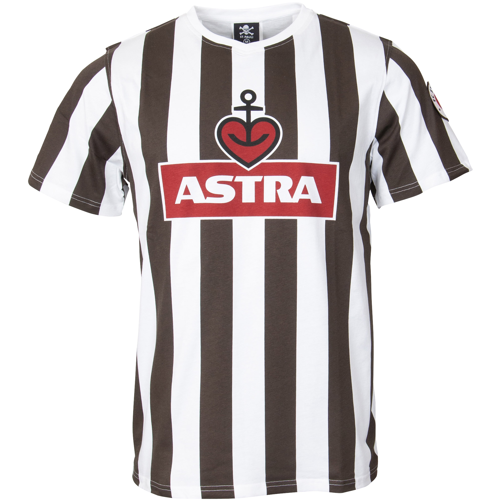FC St. Pauli - T-Shirt Traditions-Shirt Astra - braun/weiß