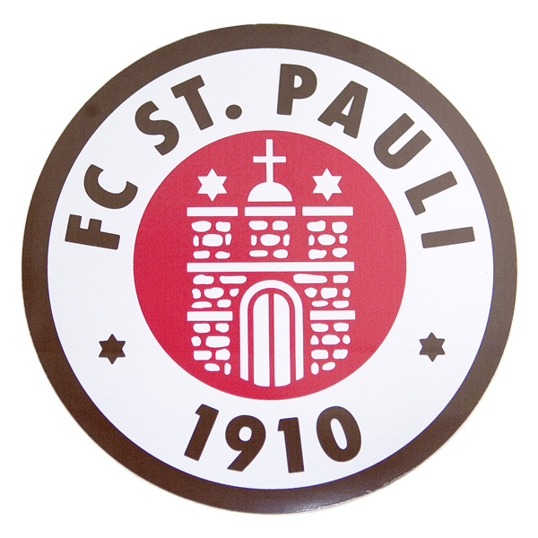 FC St. Pauli - Aufkleber Logo groß - braun/weiß/rot