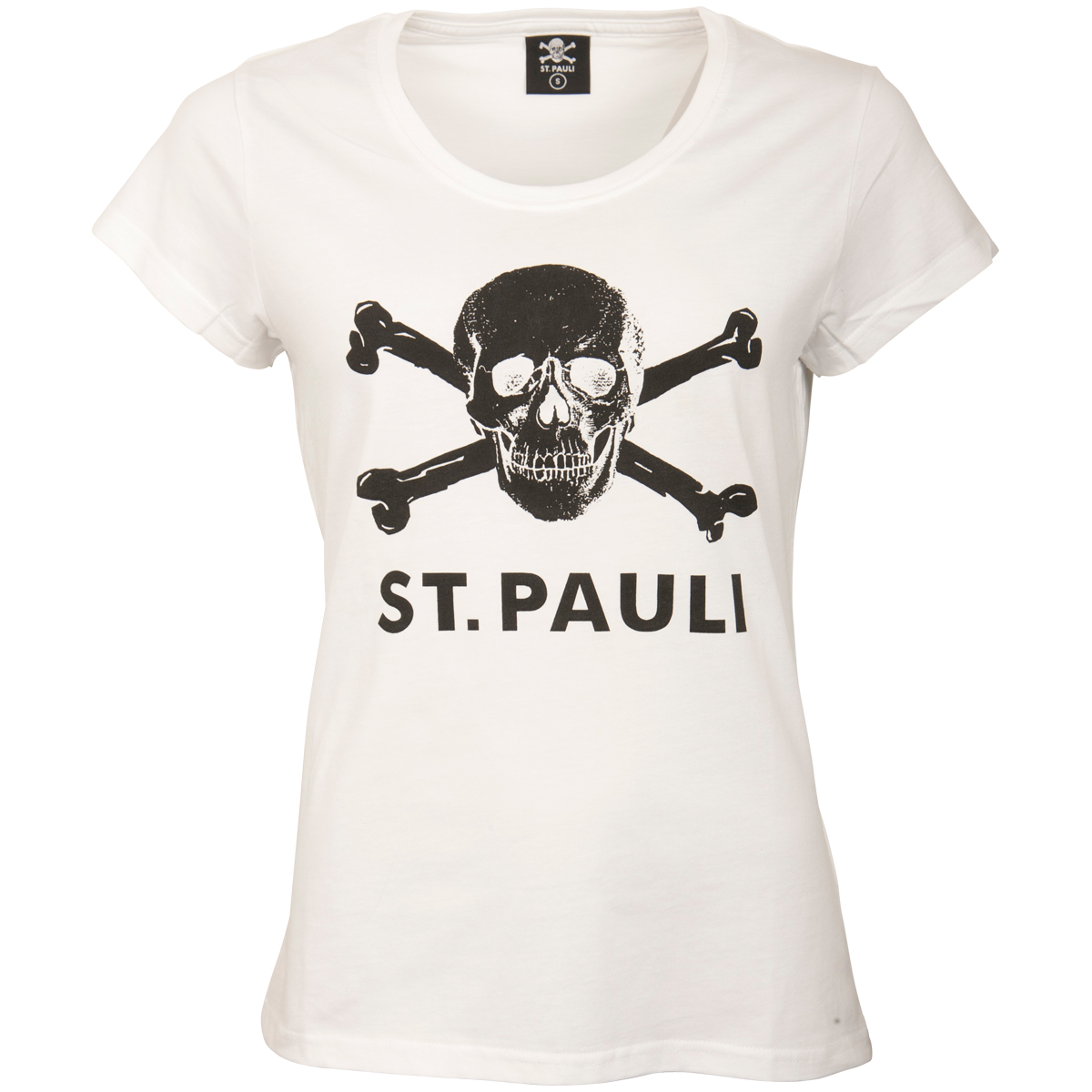 FC St. Pauli - Damen T-Shirt Totenkopf - weiß