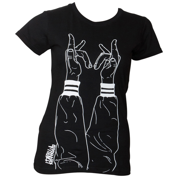 Kraftklub - Girlie T-Shirt Finger - schwarz