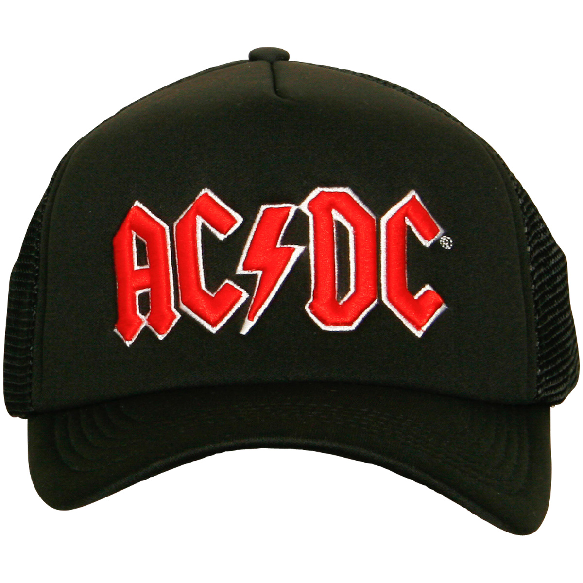AC/DC - Trucker Baseball Cap Red Logo - schwarz