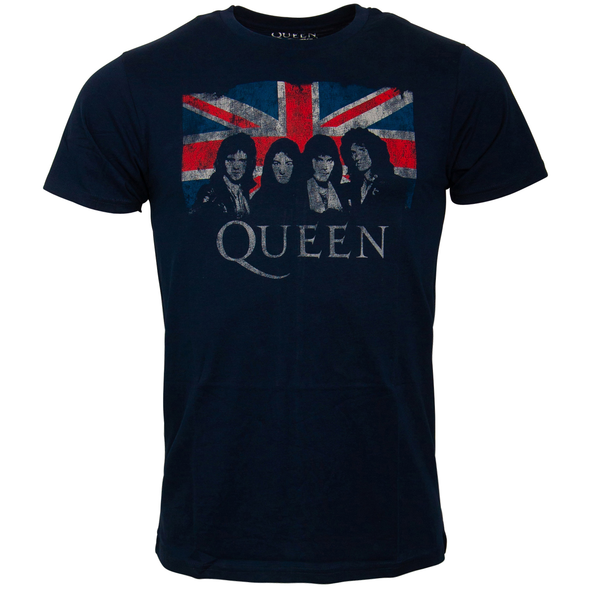 Queen - T-Shirt Union Jack - dunkelblau