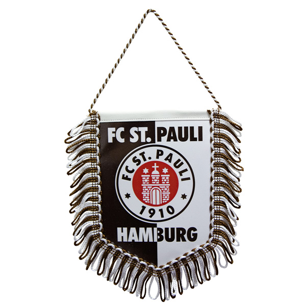 FC St. Pauli - Wimpel Logo klein - braun-weiss